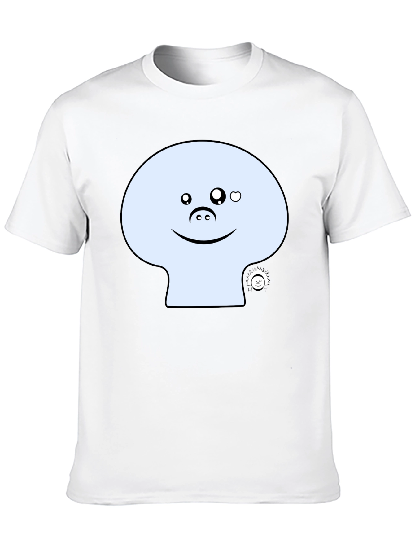 Funny Face Graphic Tee - Black Cotton Casual Shirt