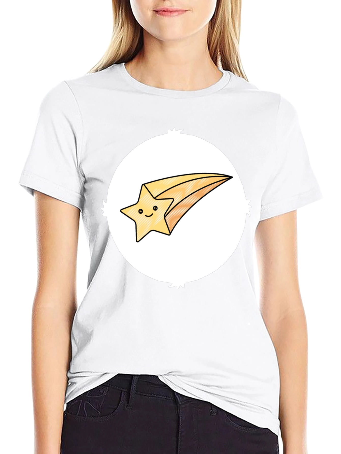 Shooting Star Graphic Tee - Black