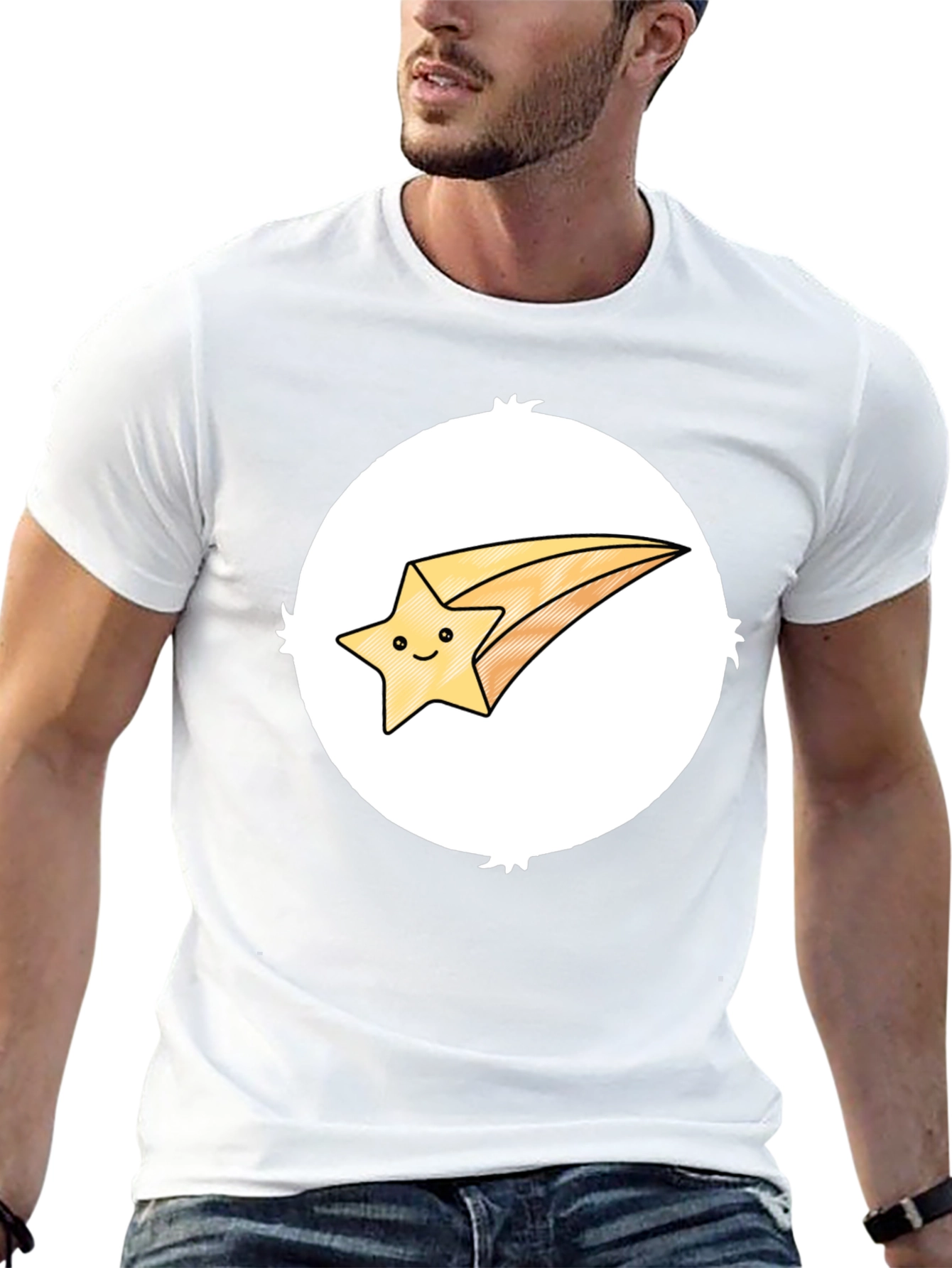 Shooting Star Graphic Tee - Black