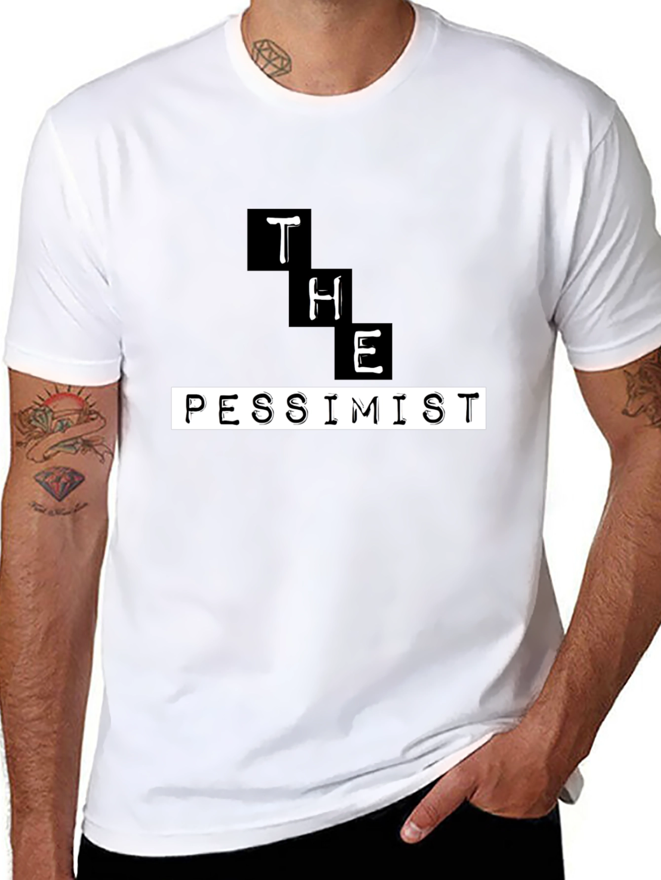 The Pessimist Graphic T-Shirt - Black