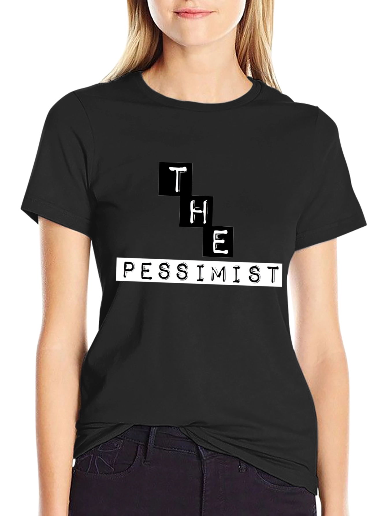 The Pessimist Graphic T-Shirt - Black