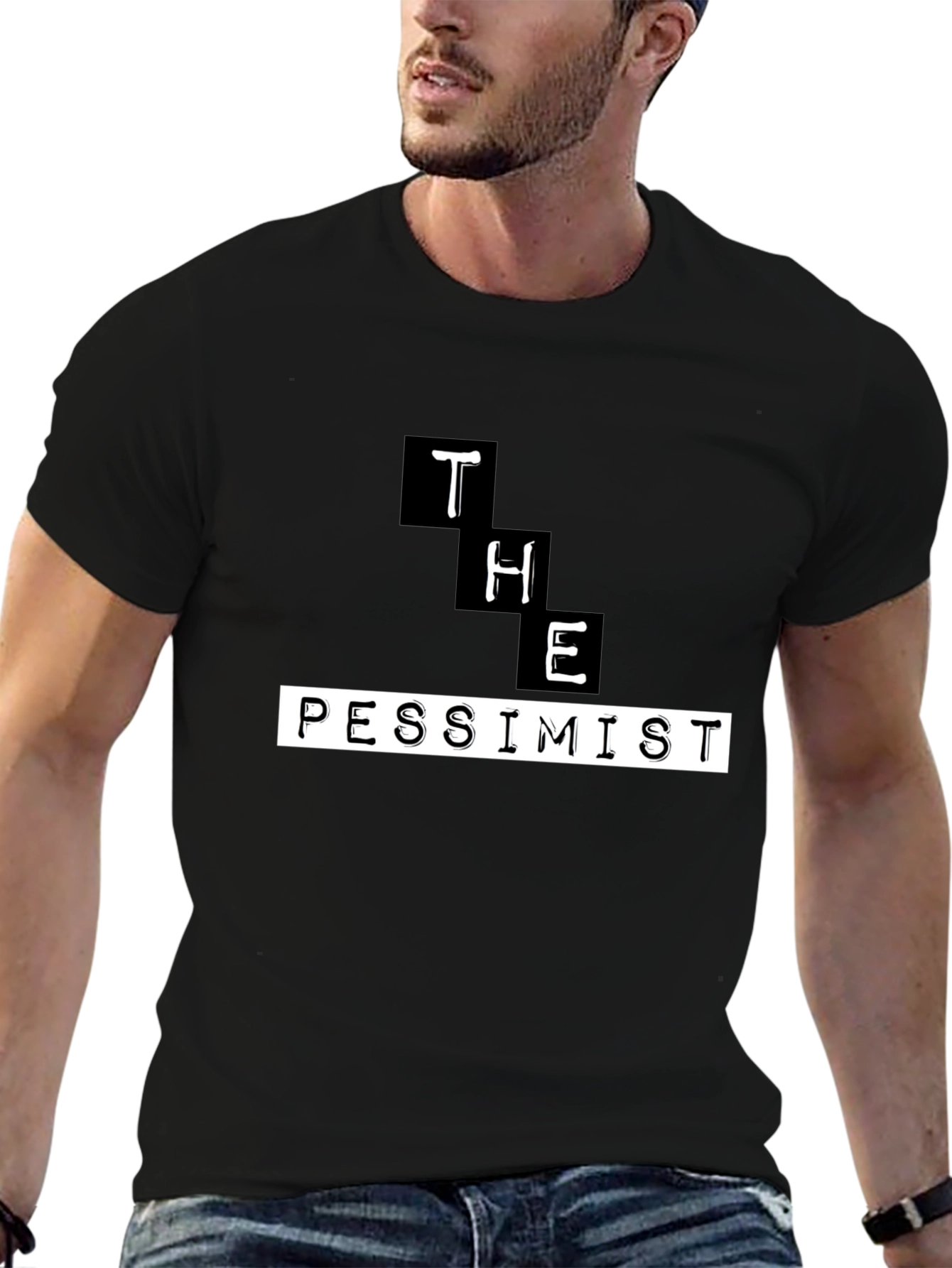 The Pessimist Graphic T-Shirt - Black