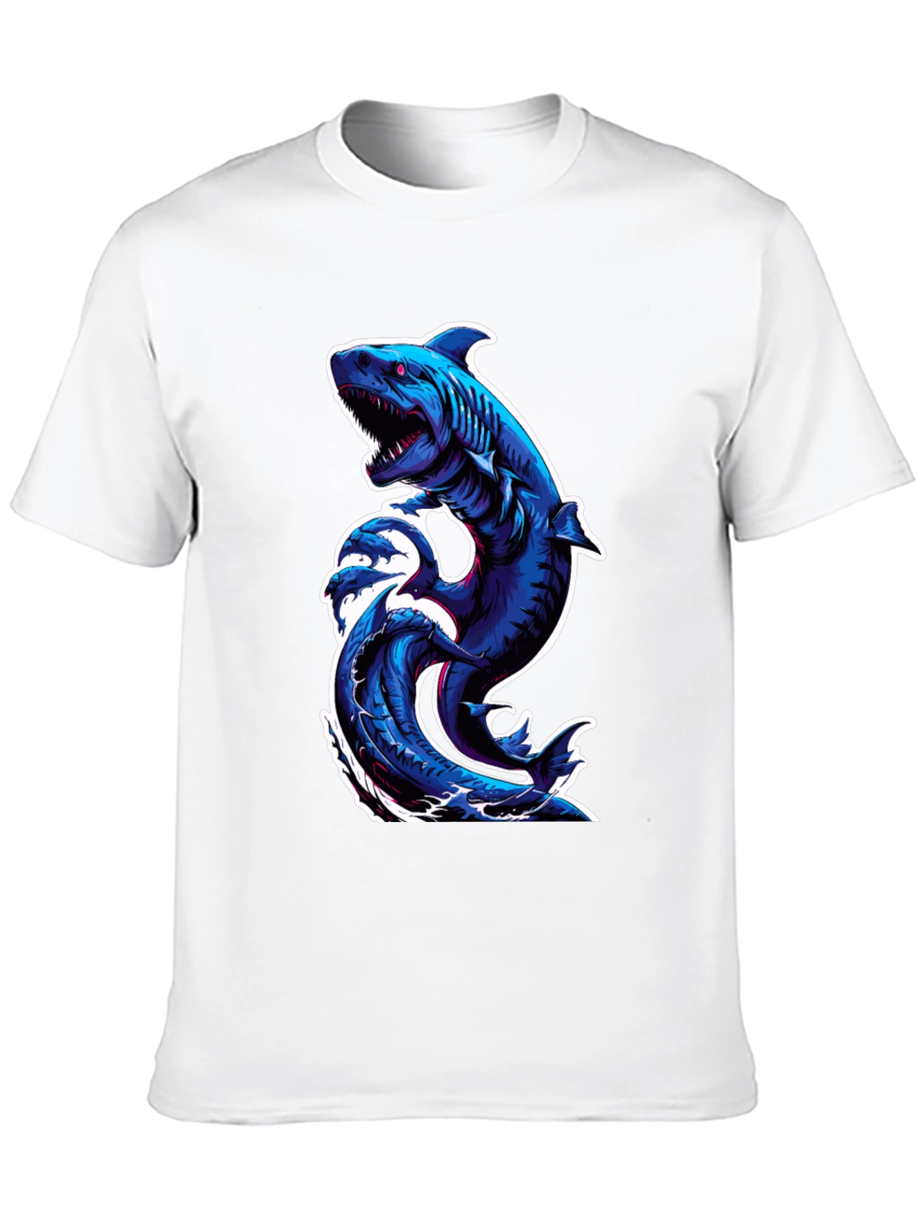 Shark Wave Graphic Tee - Black