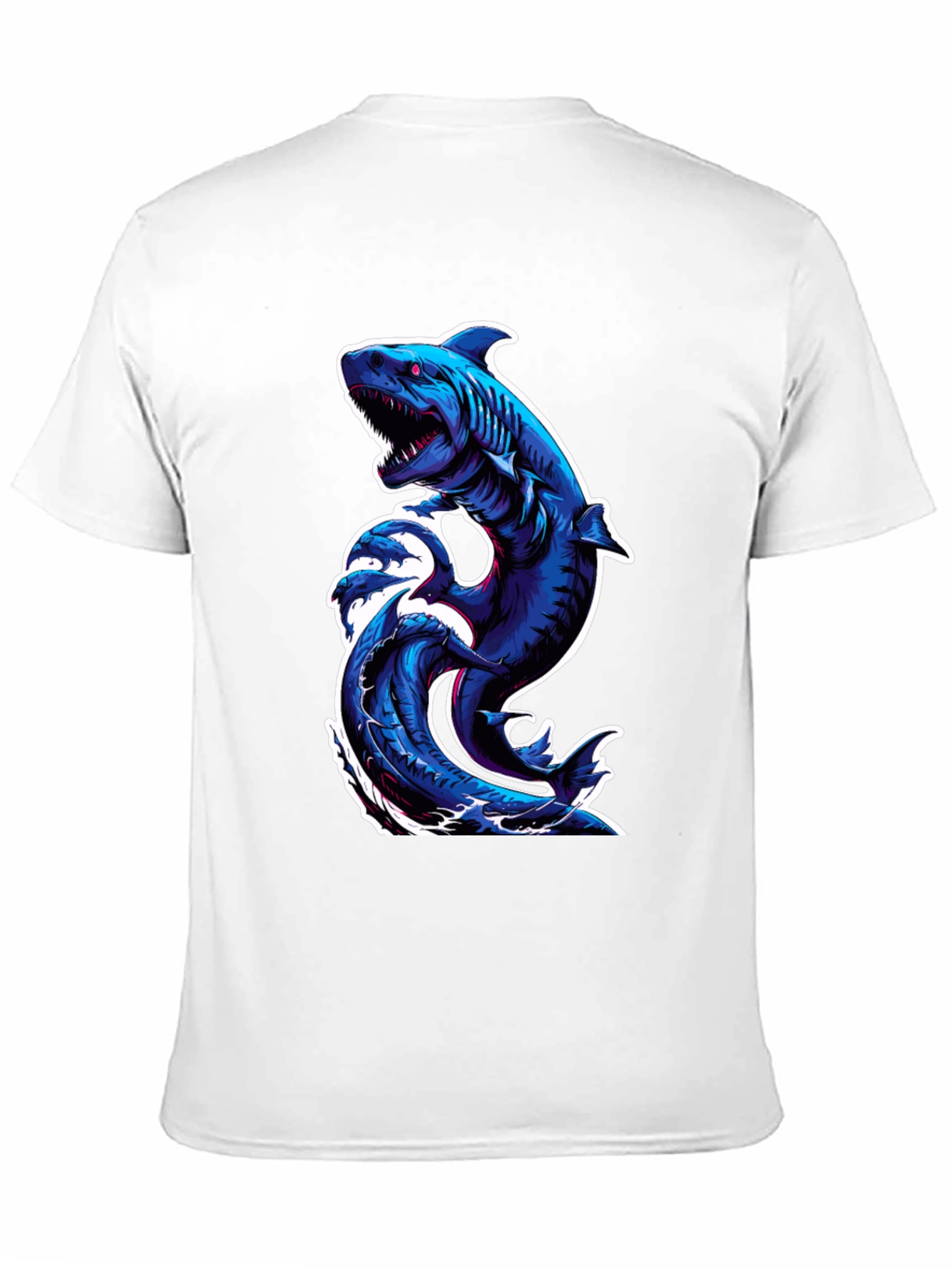 Shark Wave Graphic Tee - Black