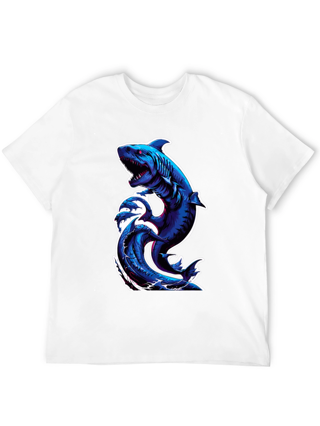 Shark Wave Graphic Tee - Black