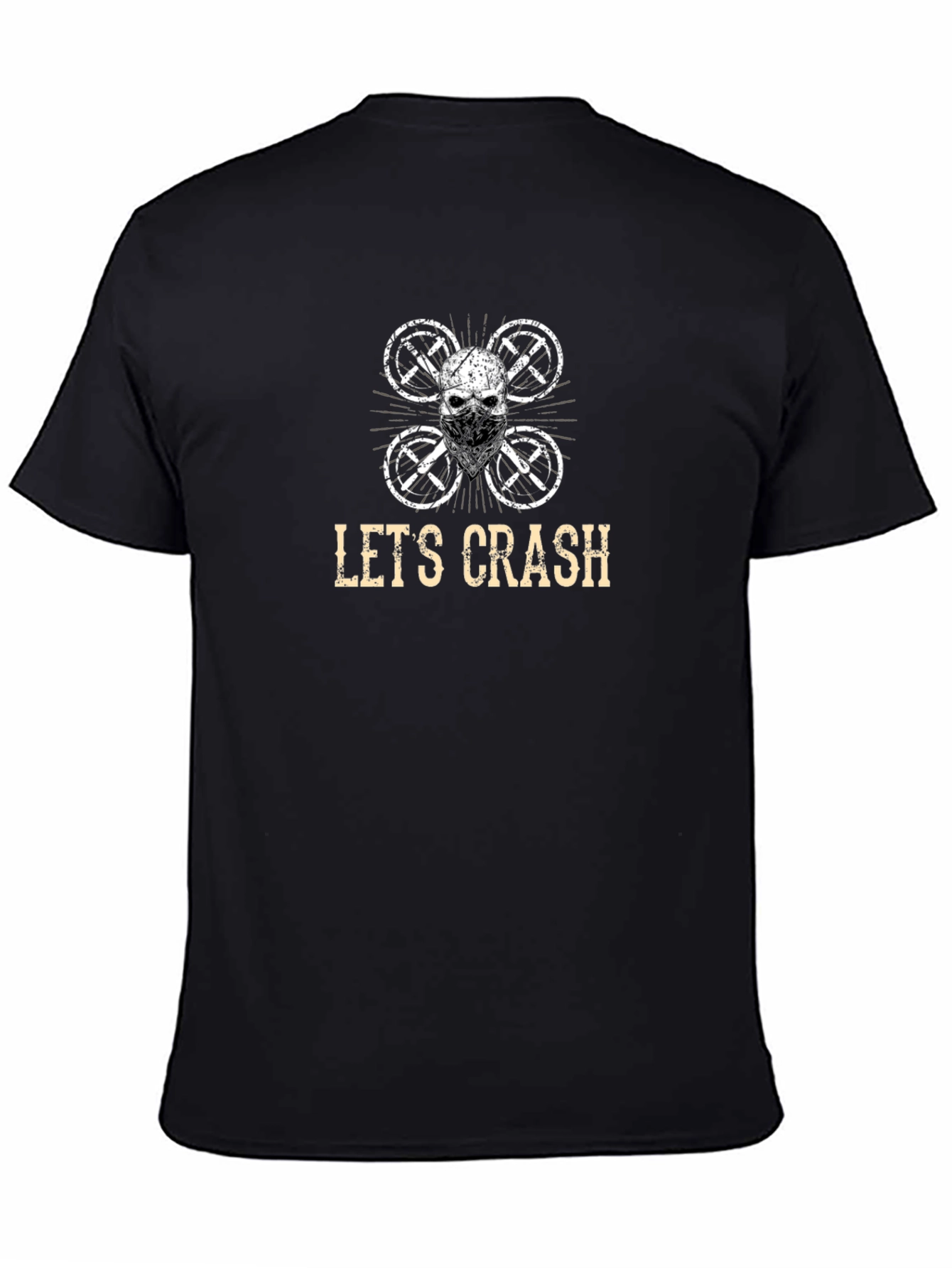 Lets Crash Drone Skull Graphic Tee
