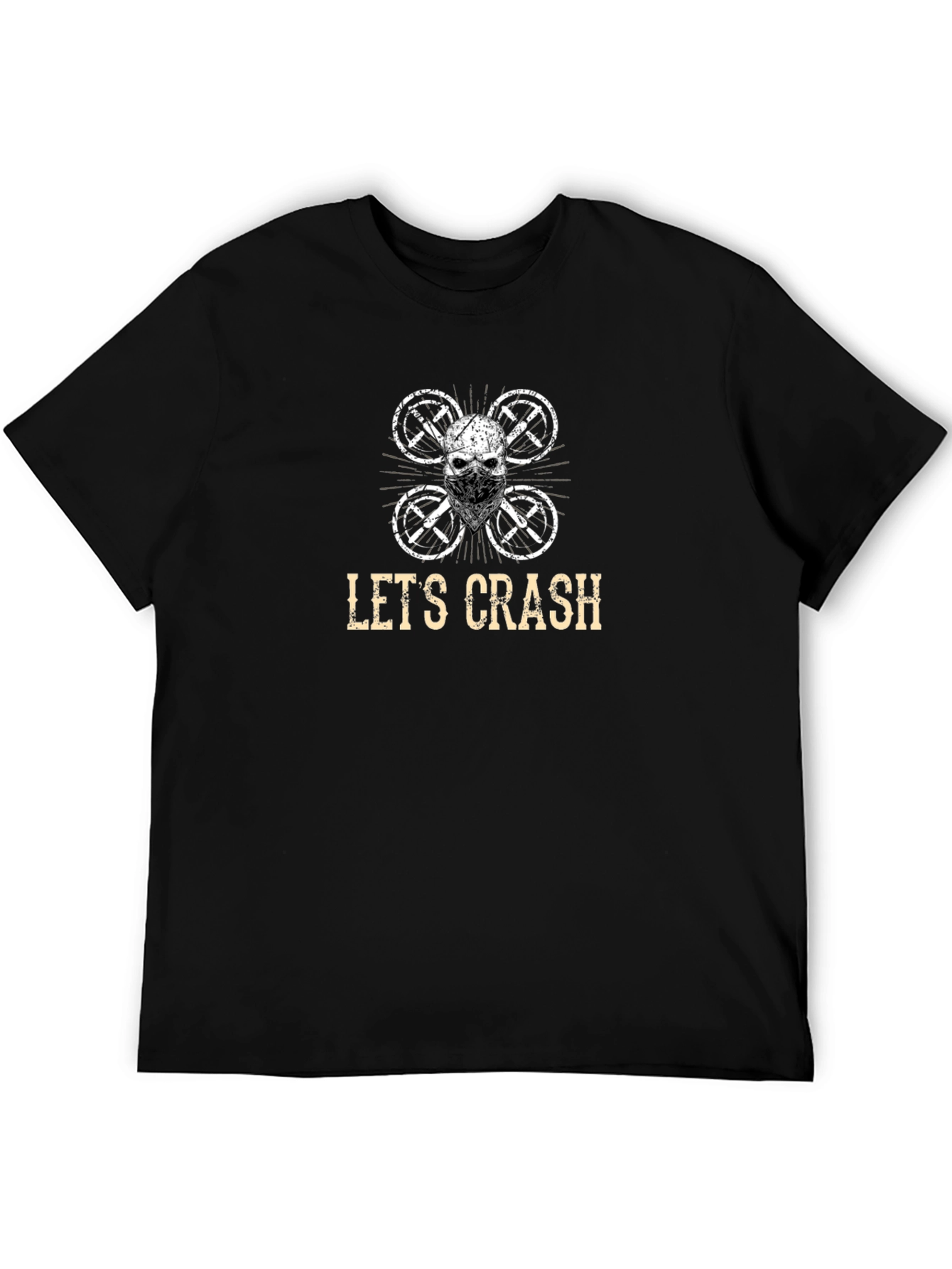 Lets Crash Drone Skull Graphic Tee