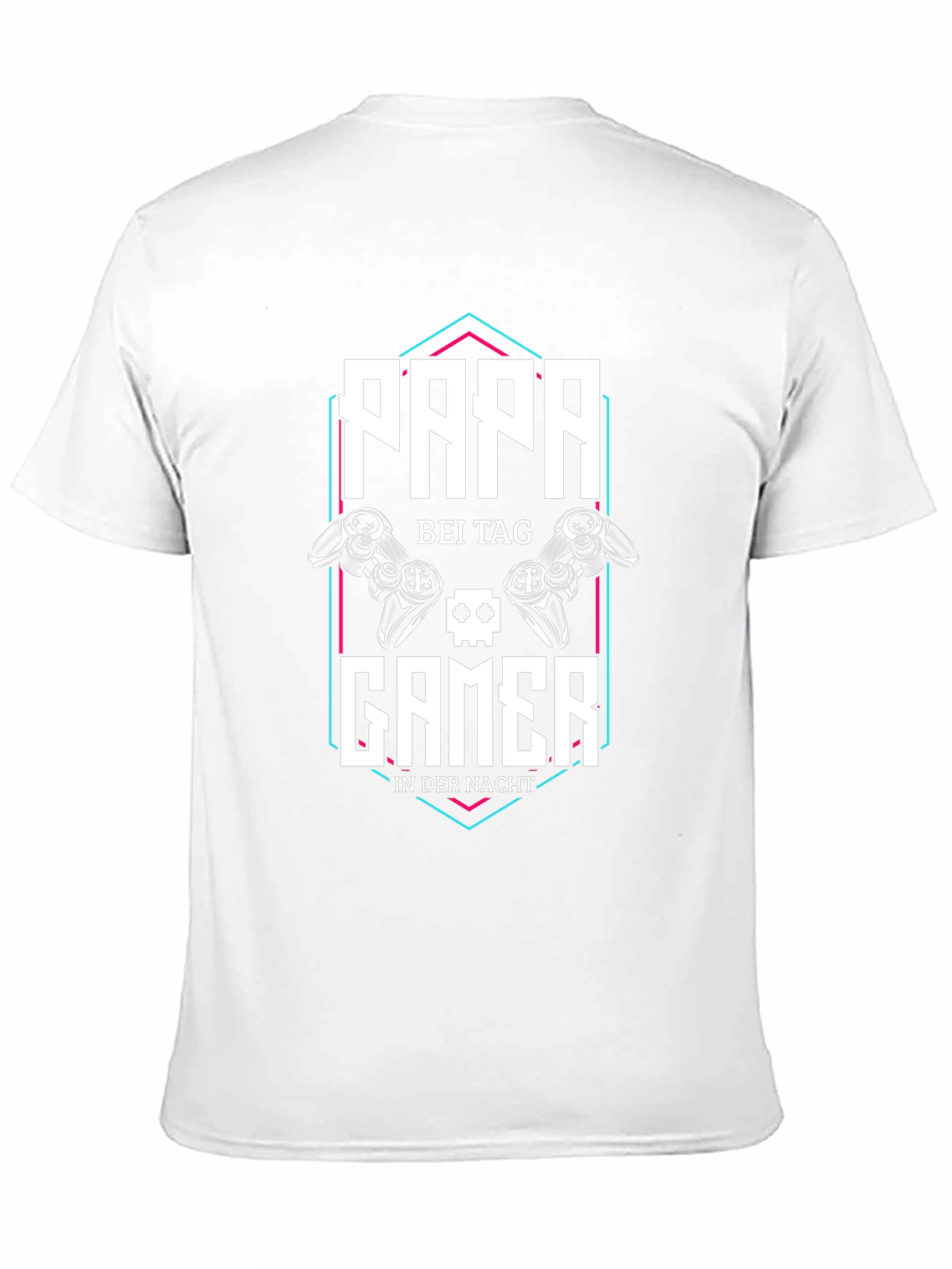 Papa Gamer T-Shirt - Day/Night Gaming Dad Tee