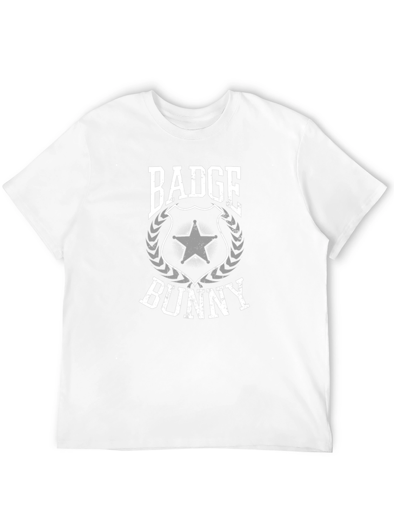 Badge Bunny Graphic T-Shirt - Black Crew Neck Tee