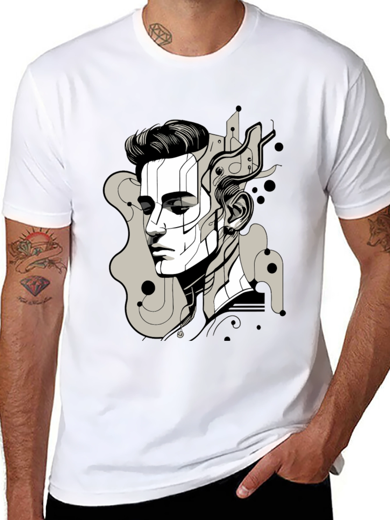 Abstract Man Graphic Tee