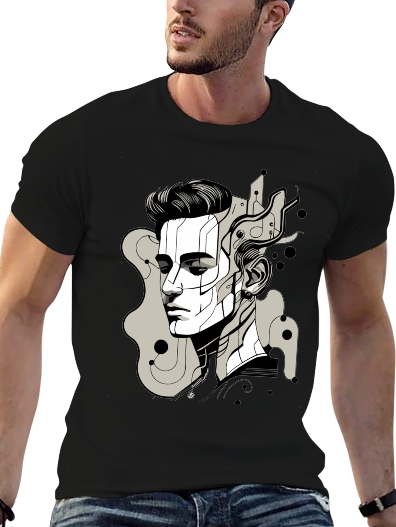 Abstract Man Graphic Tee