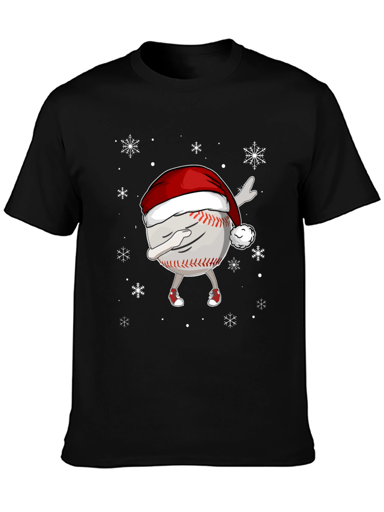 Dabbing Baseball Christmas T-Shirt