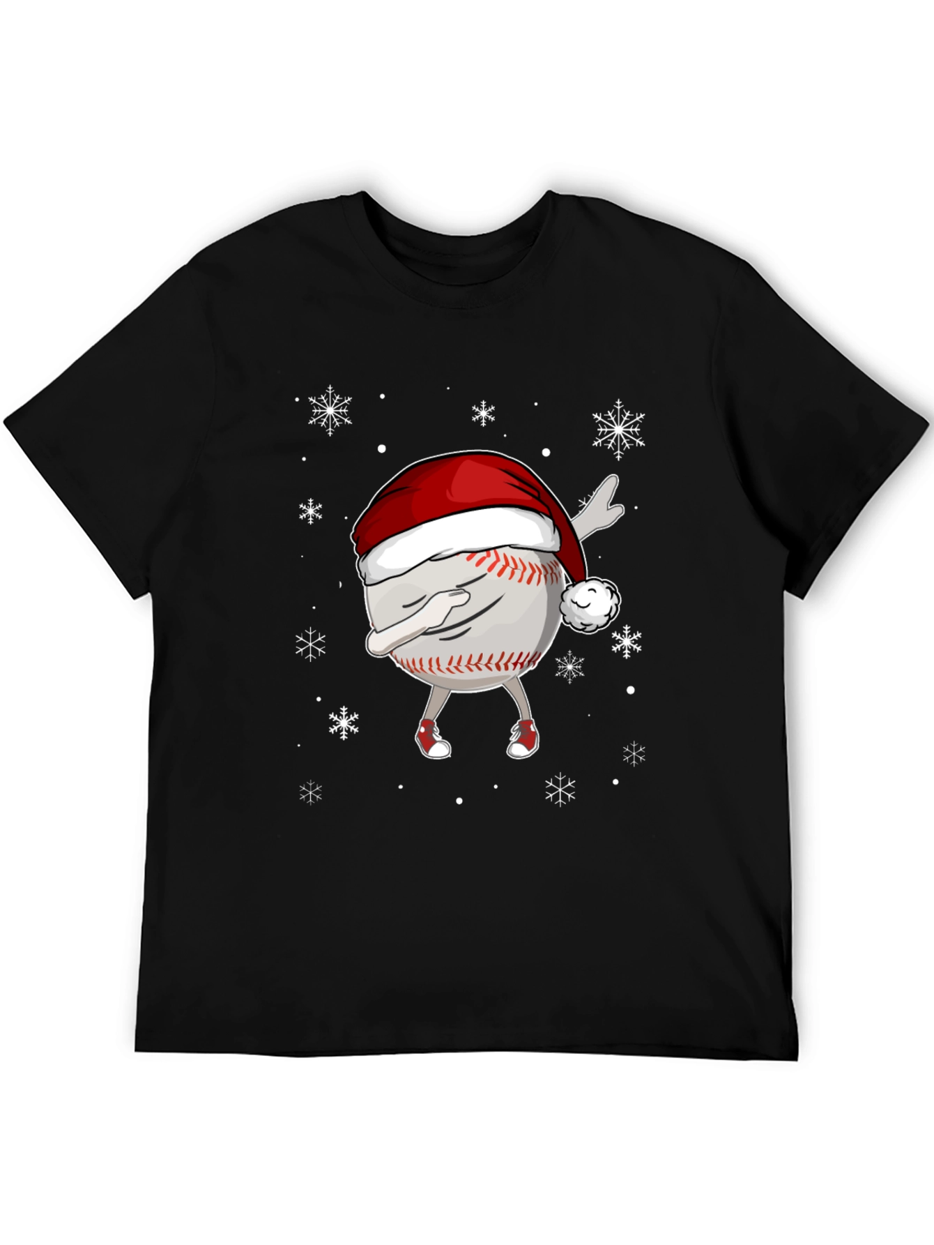 Dabbing Baseball Christmas T-Shirt