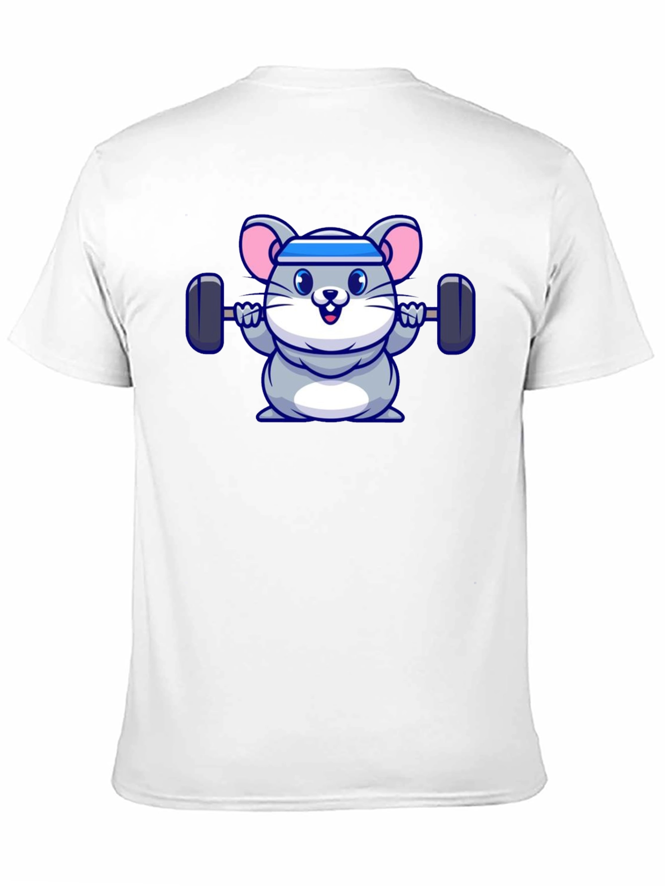 Workout Mouse Graphic Tee - Black Cotton