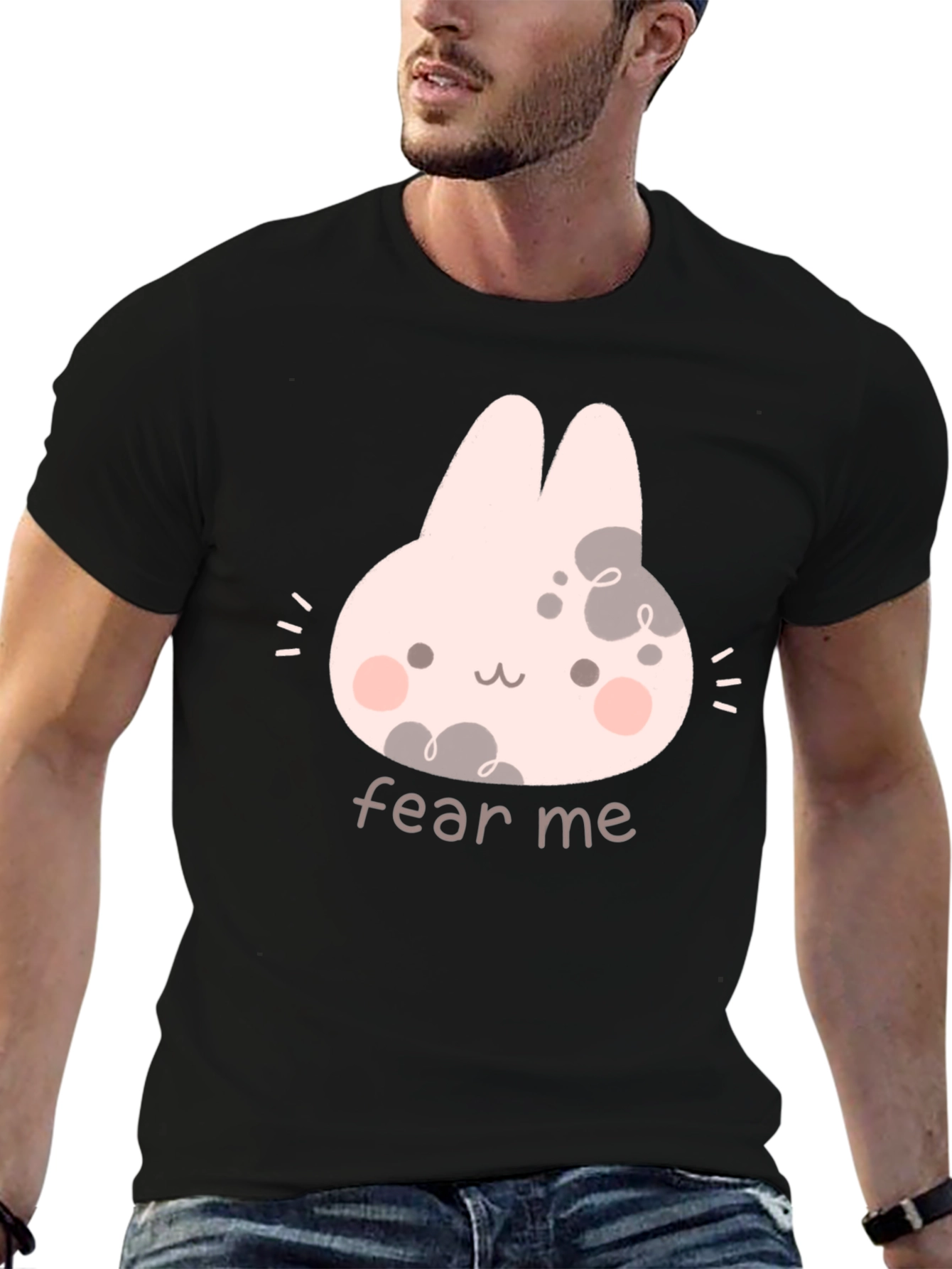 Fear Me Bunny Black T-Shirt
