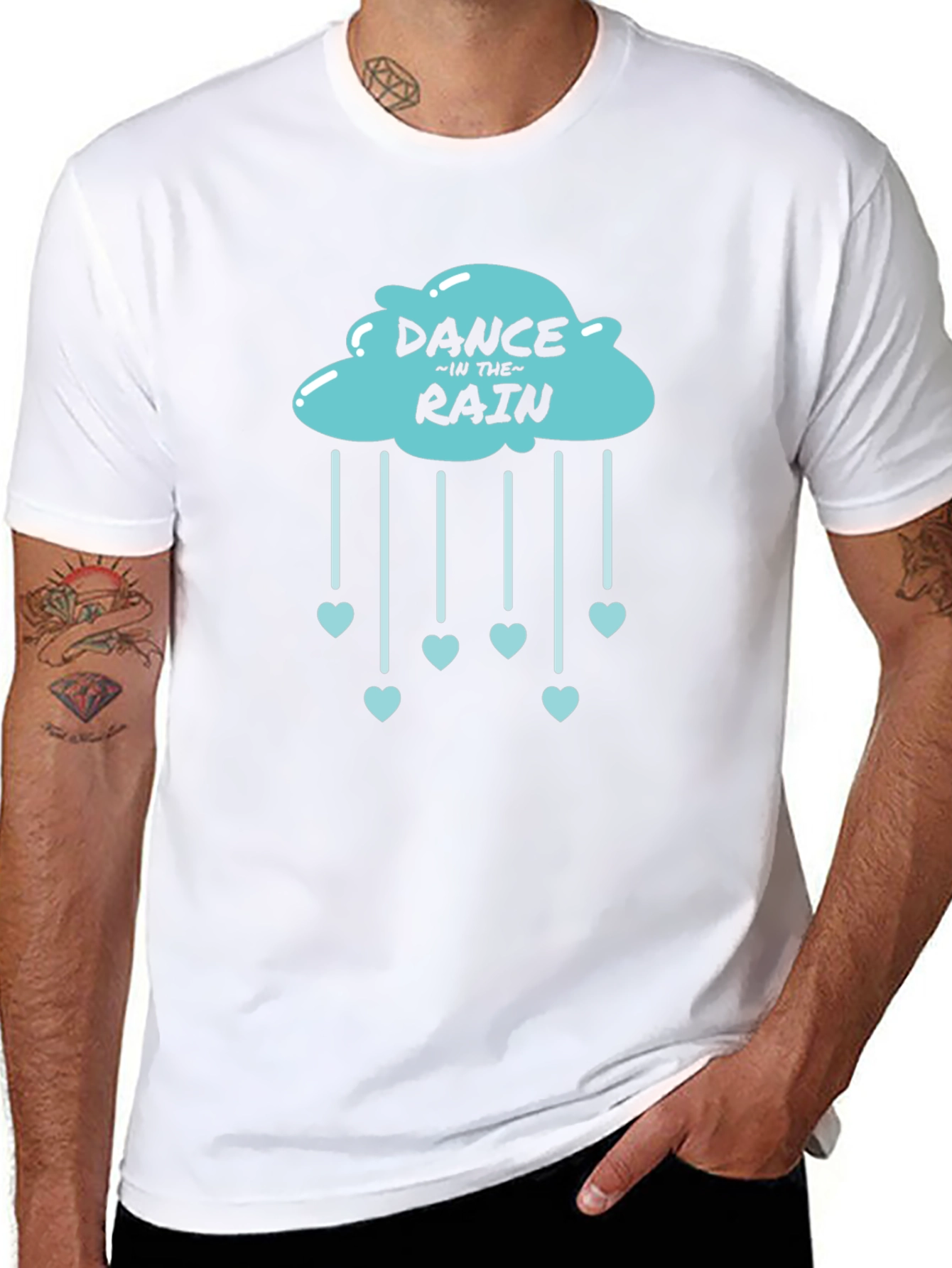 Dance in the Rain Cloud Heart Tee - Black
