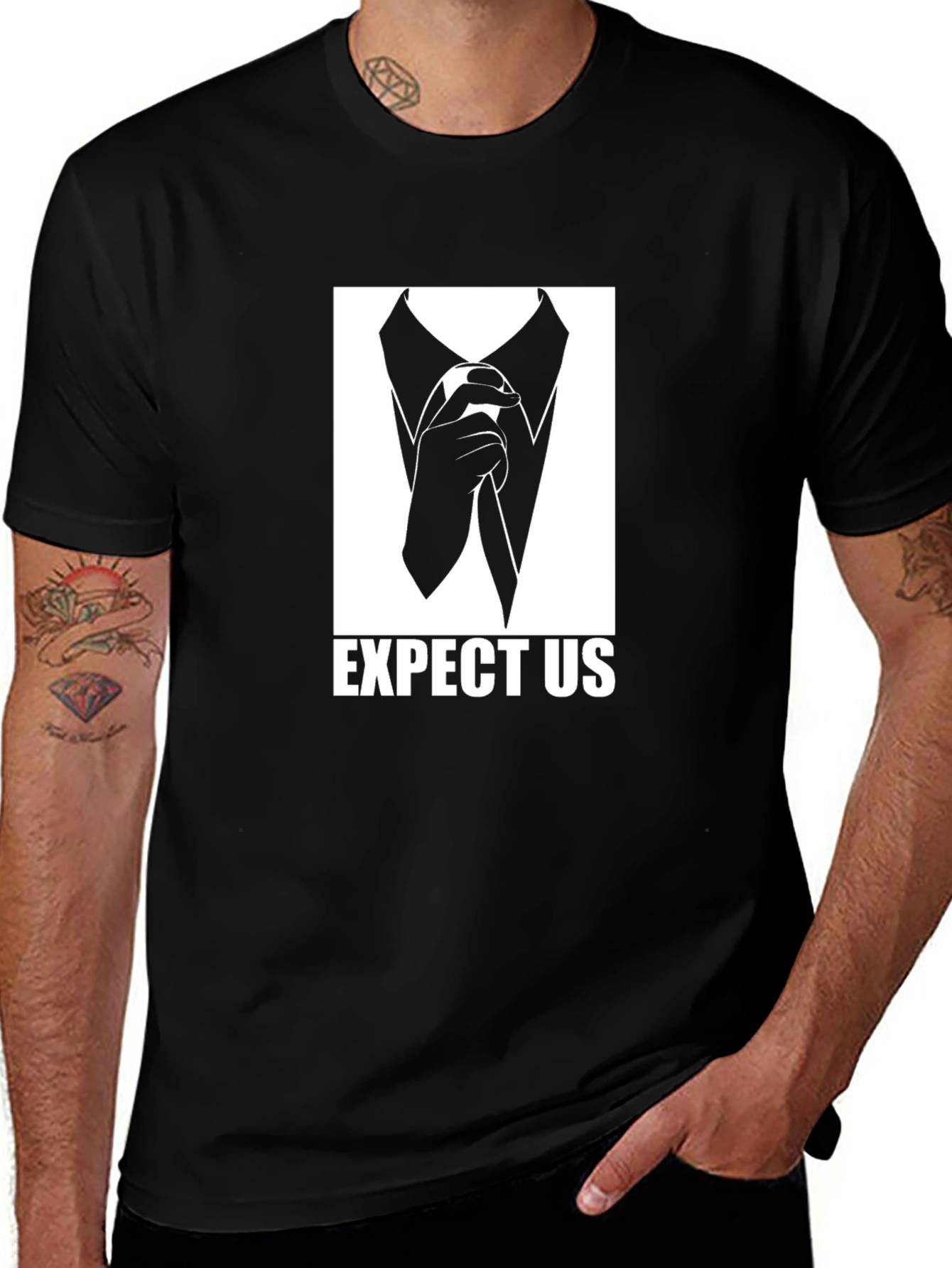 Expect Us Black Graphic T-Shirt