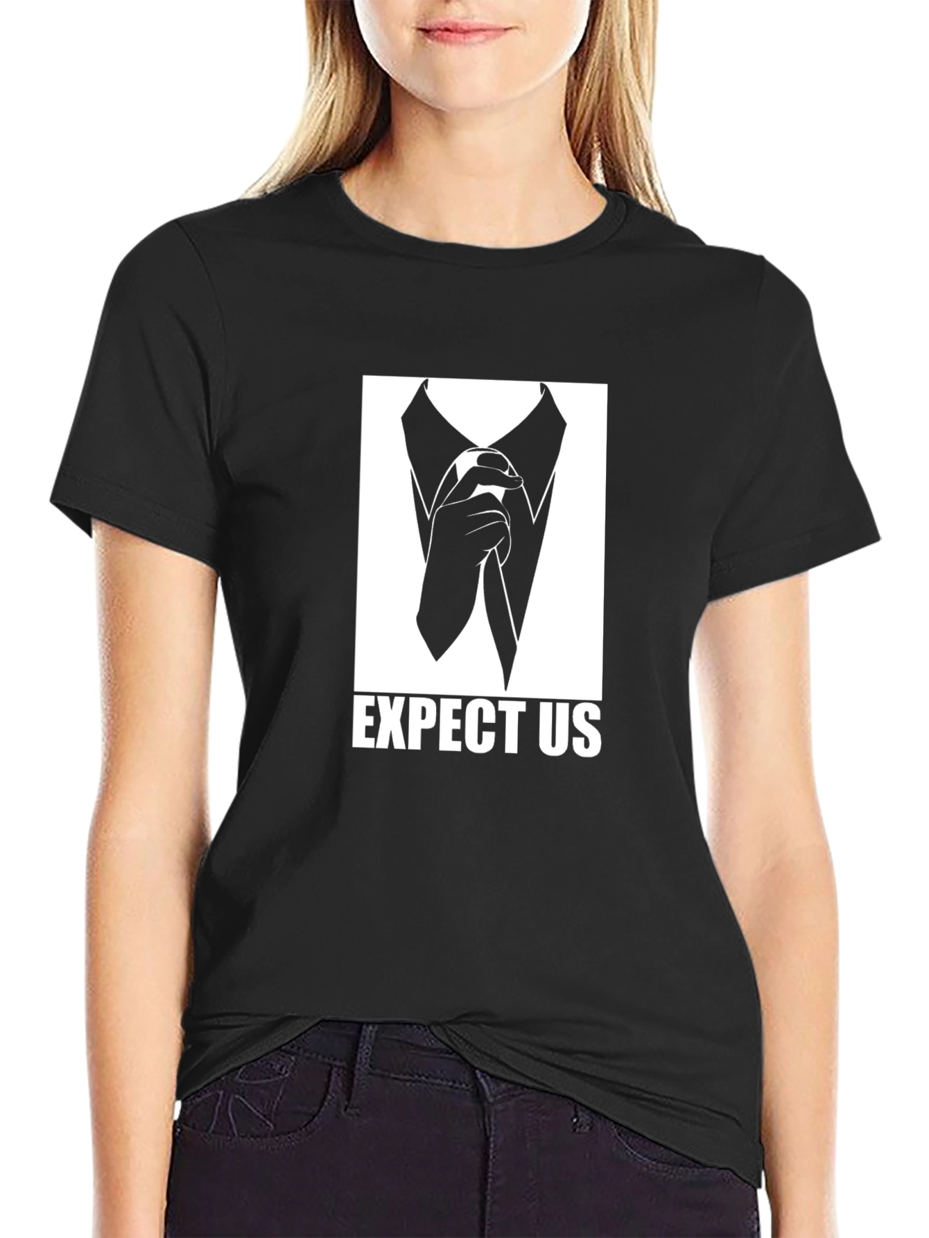 Expect Us Black Graphic T-Shirt