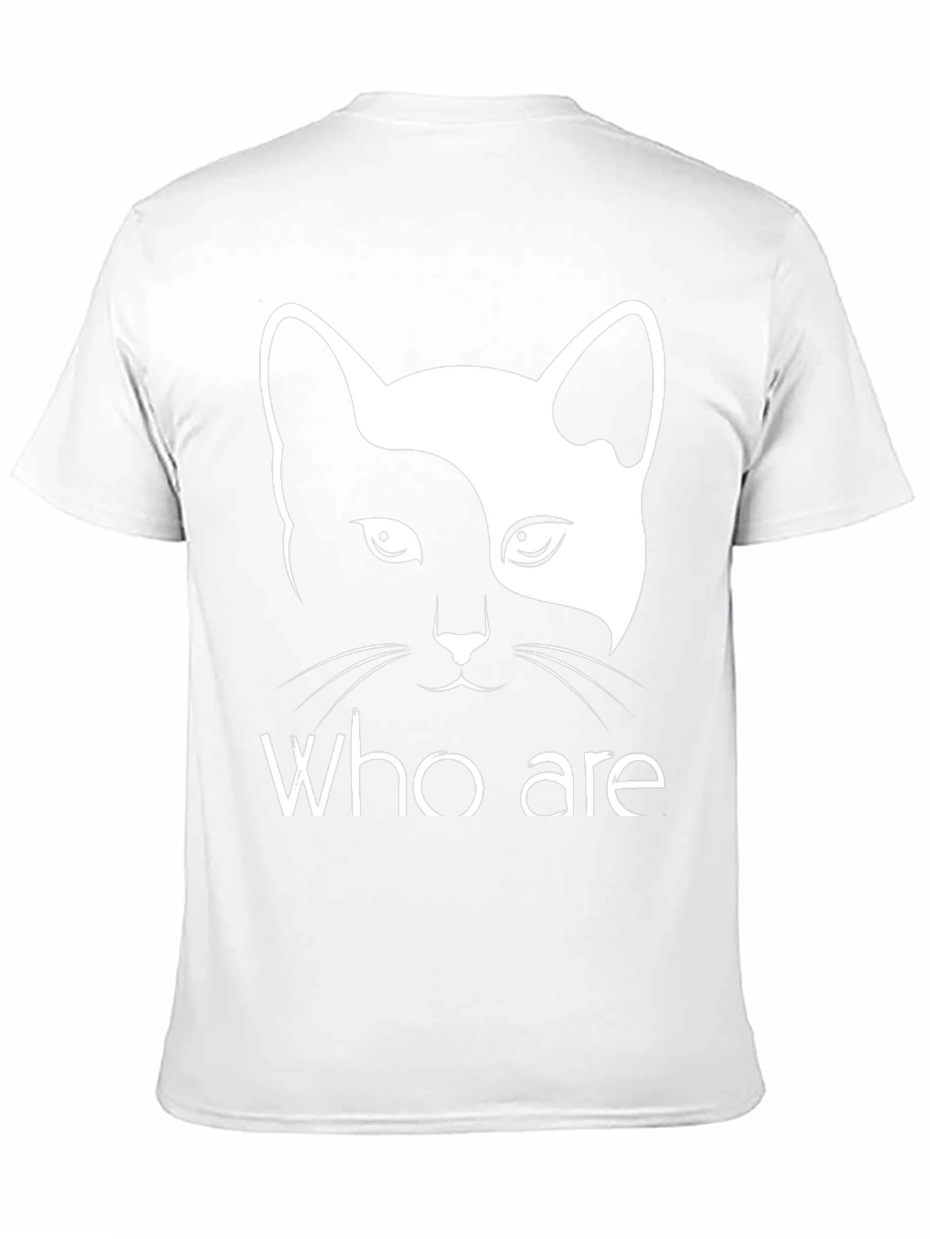 Yin Yang Cat Graphic Tee - Who Are You?