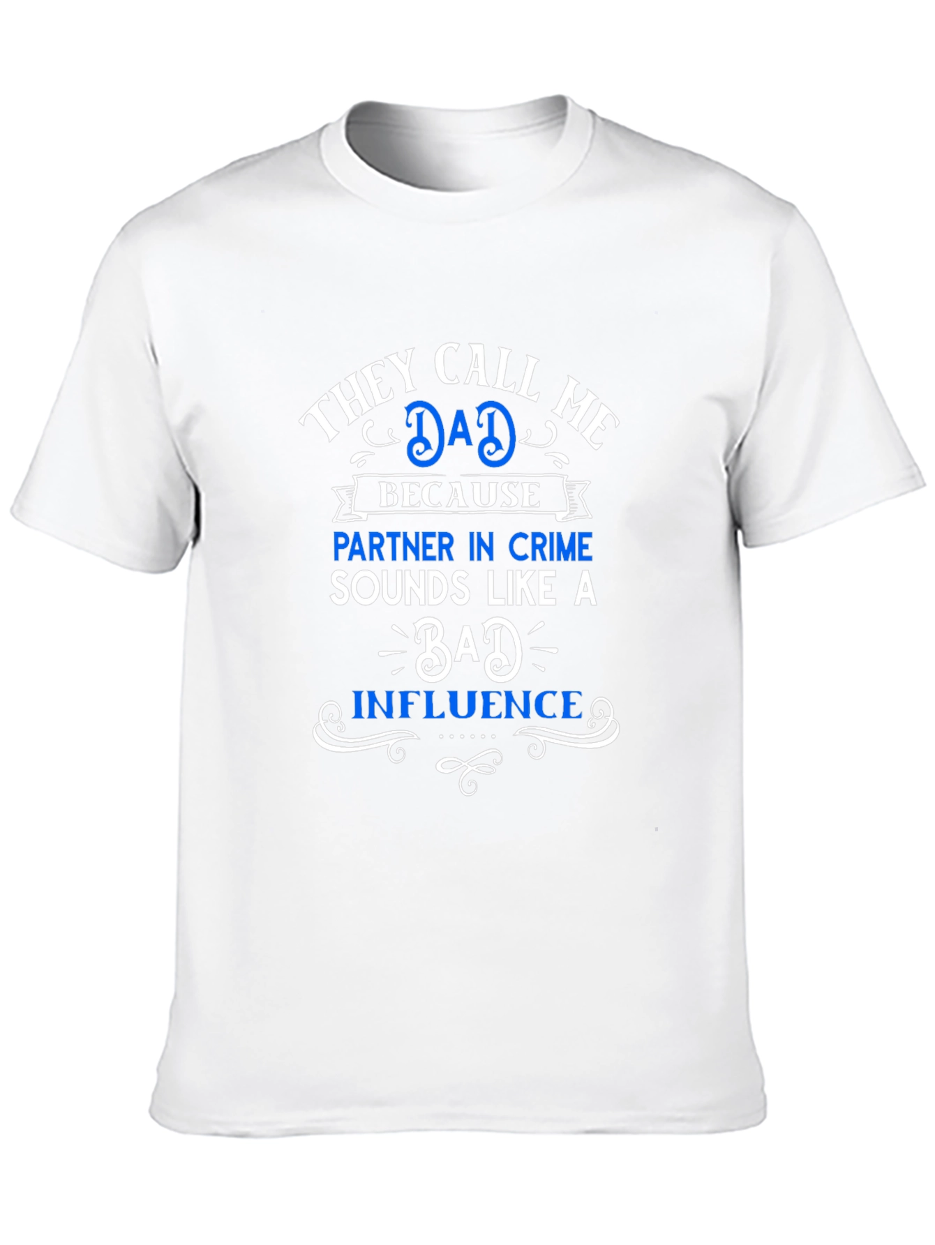 Dad Partner in Crime Graphic T-Shirt - Black