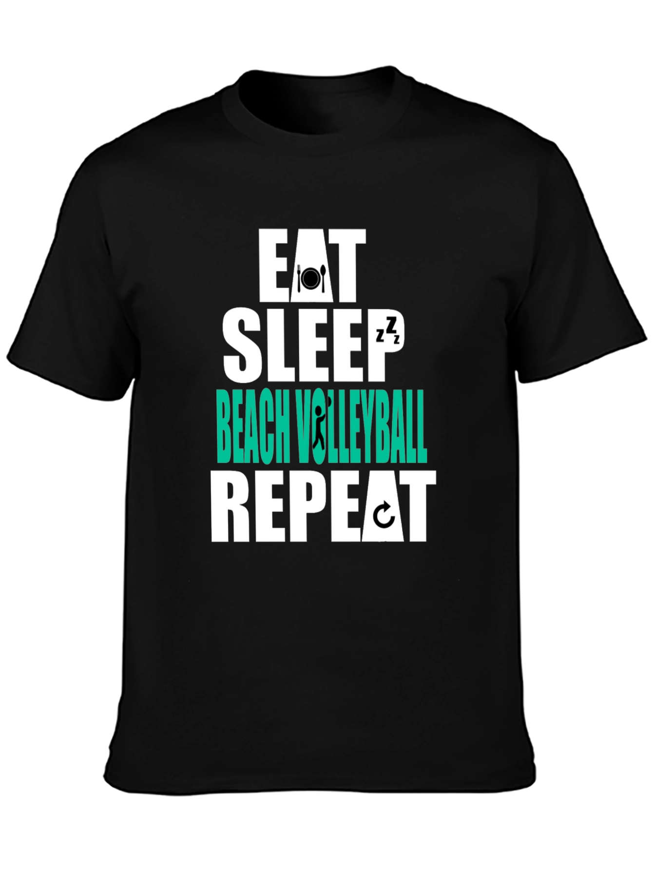 Eat Sleep Beach Volleyball Repeat T-Shirt