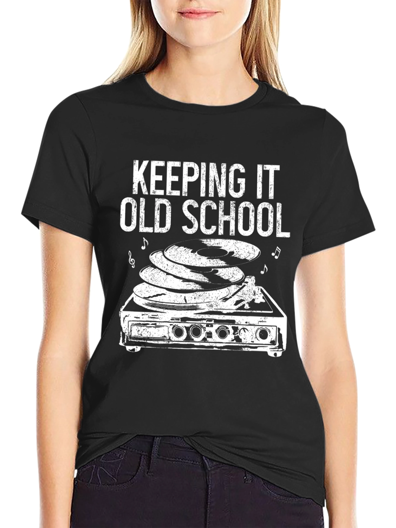 Keeping it Old School Retro Black T-Shirt