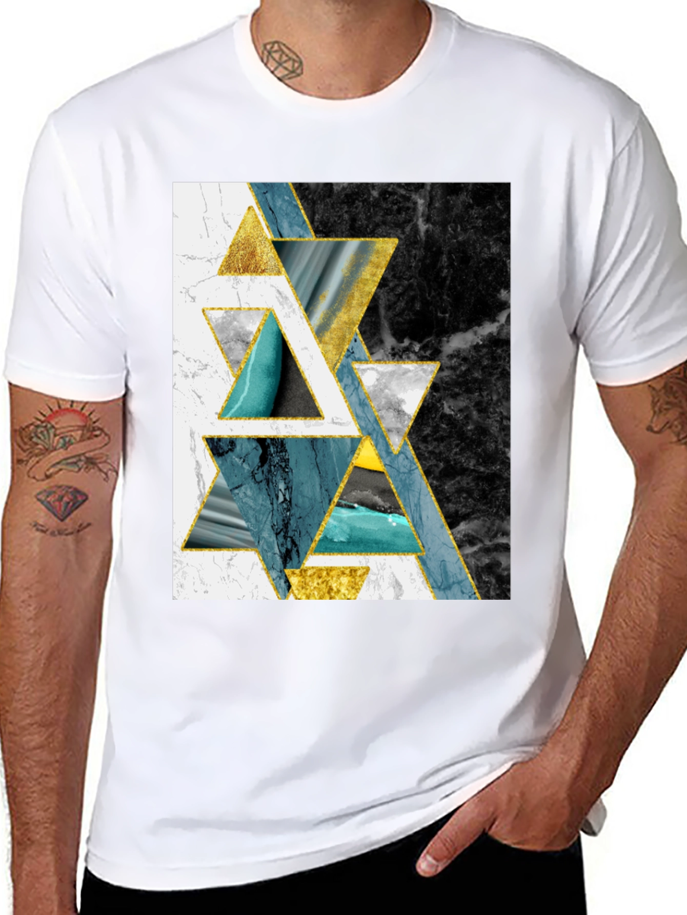 Abstract Geometric Triangle T-Shirt