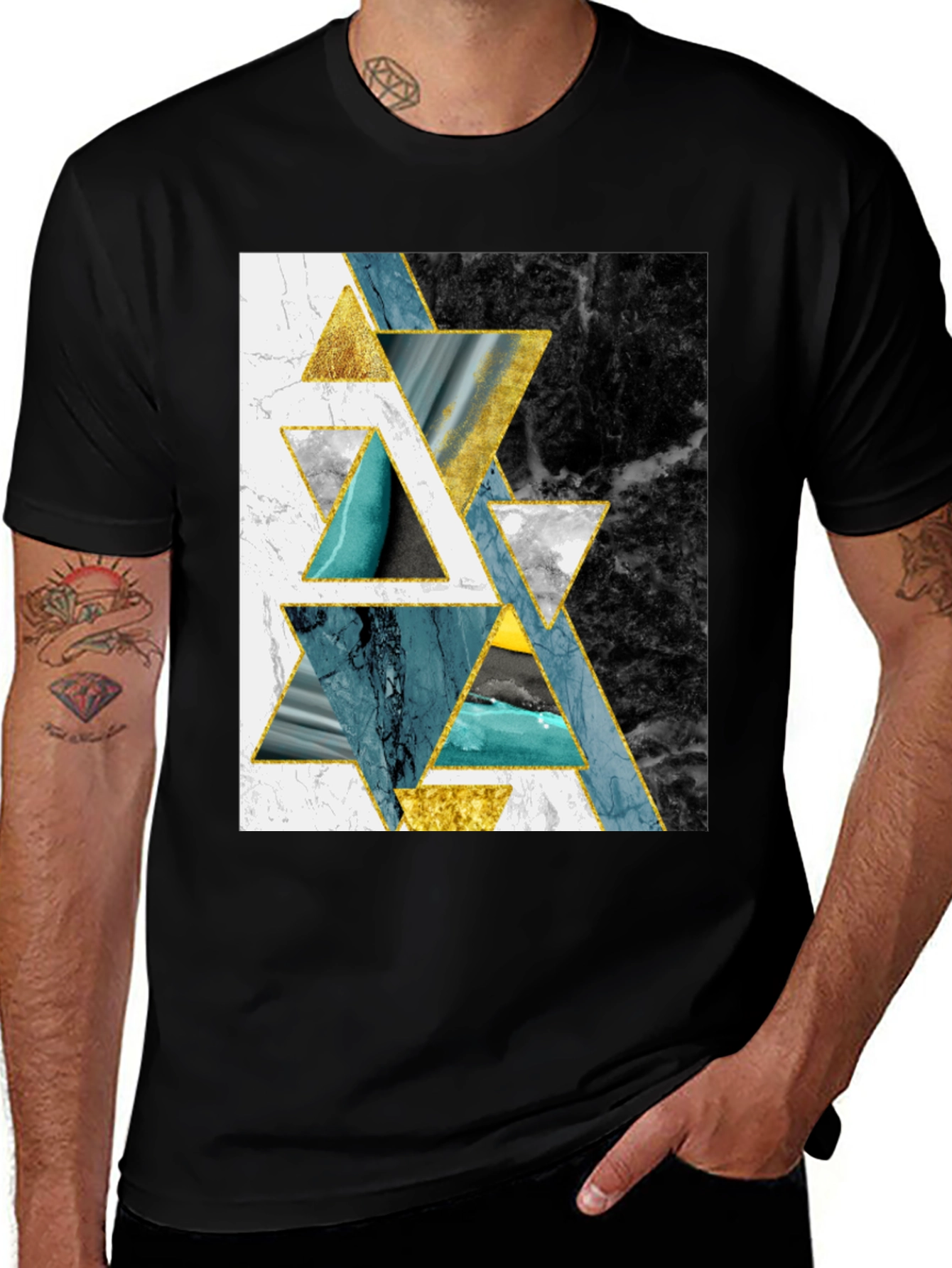 Abstract Geometric Triangle T-Shirt