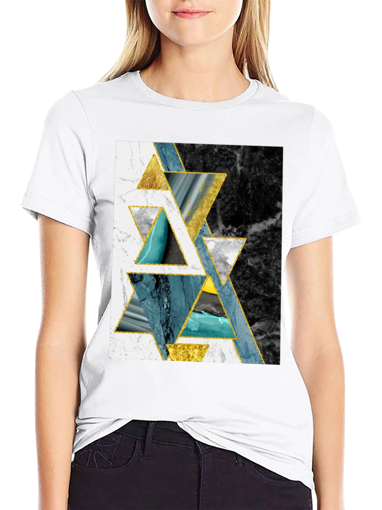 Abstract Geometric Triangle T-Shirt