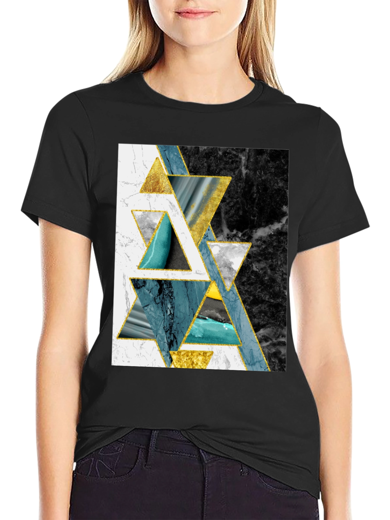 Abstract Geometric Triangle T-Shirt