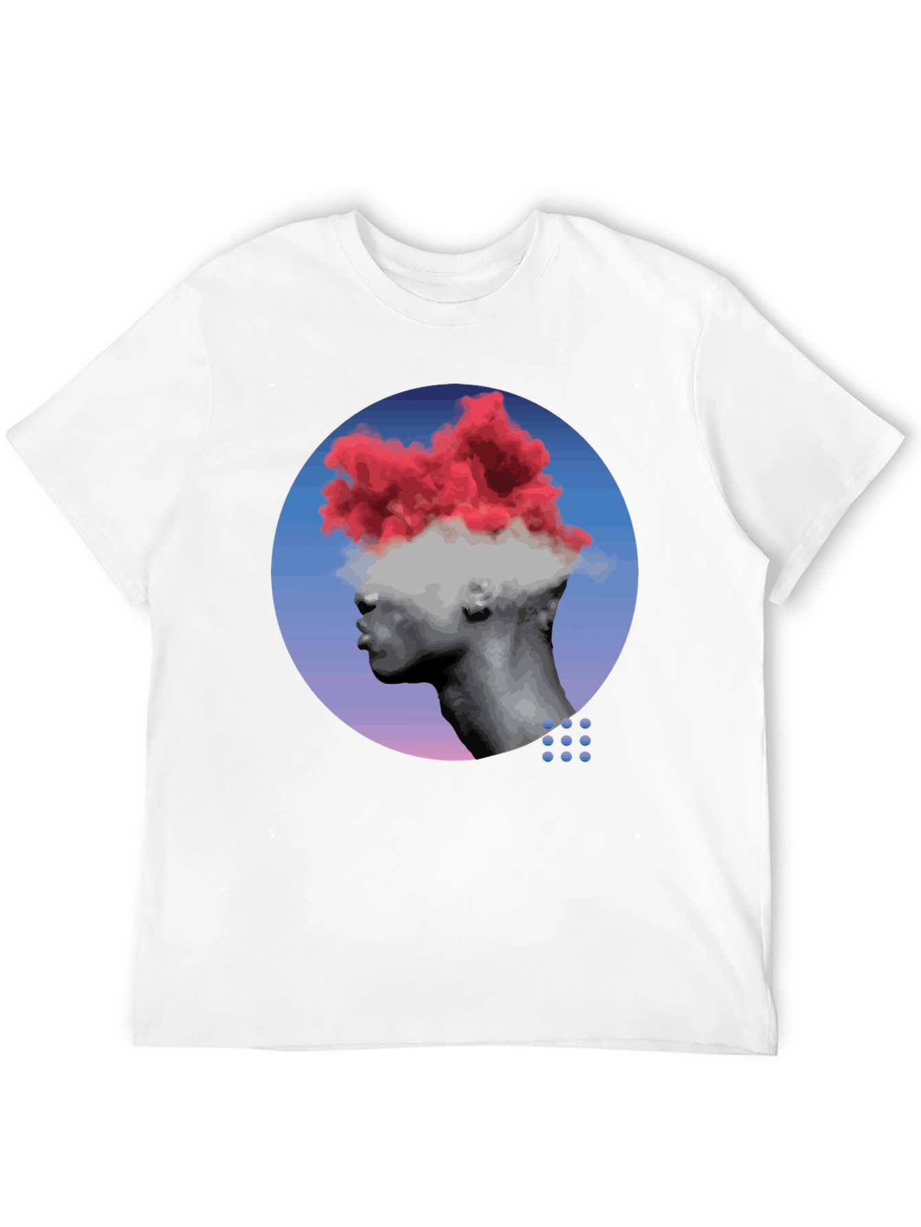 Cloud Head Graphic Tee - Unique Artistic Design