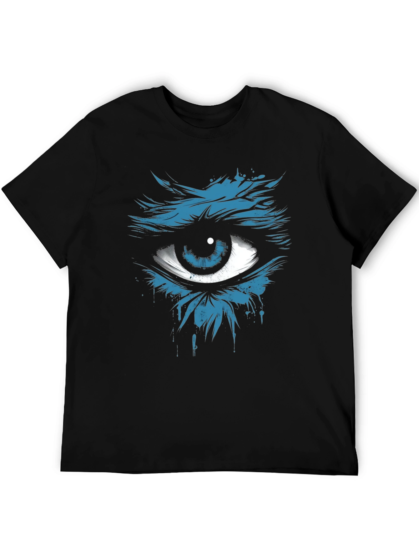 Mens Black T-Shirt with Eye Graphic