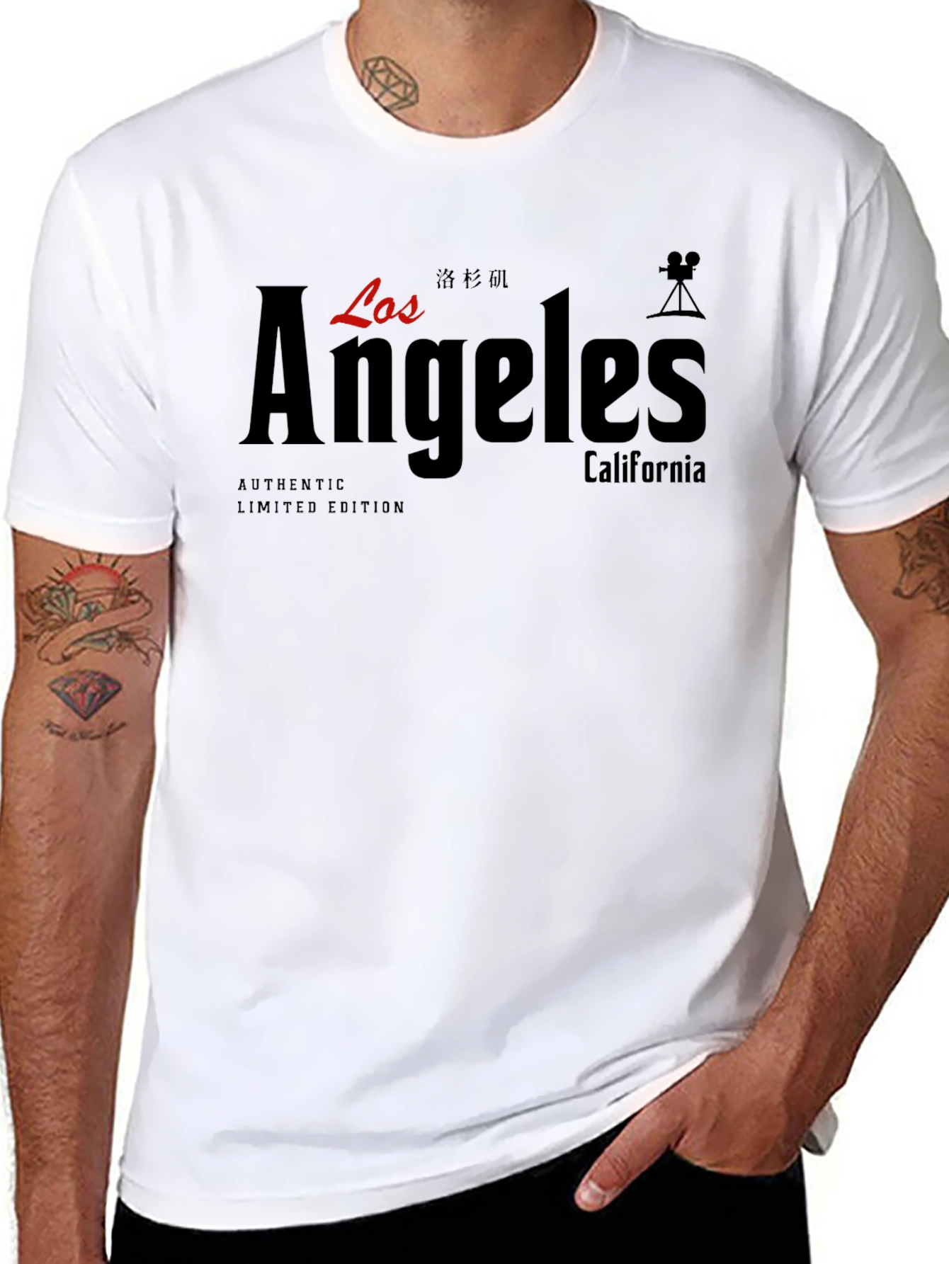 Los Angeles Black Graphic T-Shirt - Authentic Limited Edition