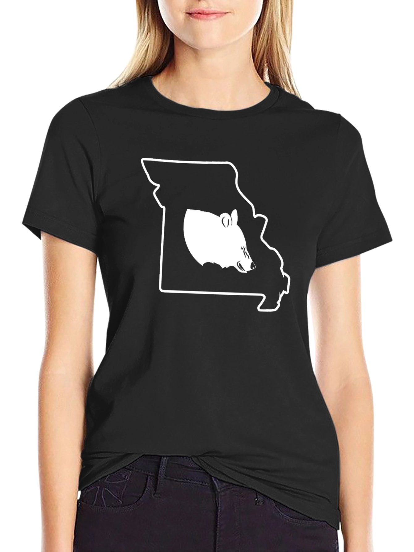 Missouri Bear Graphic T-Shirt - Black