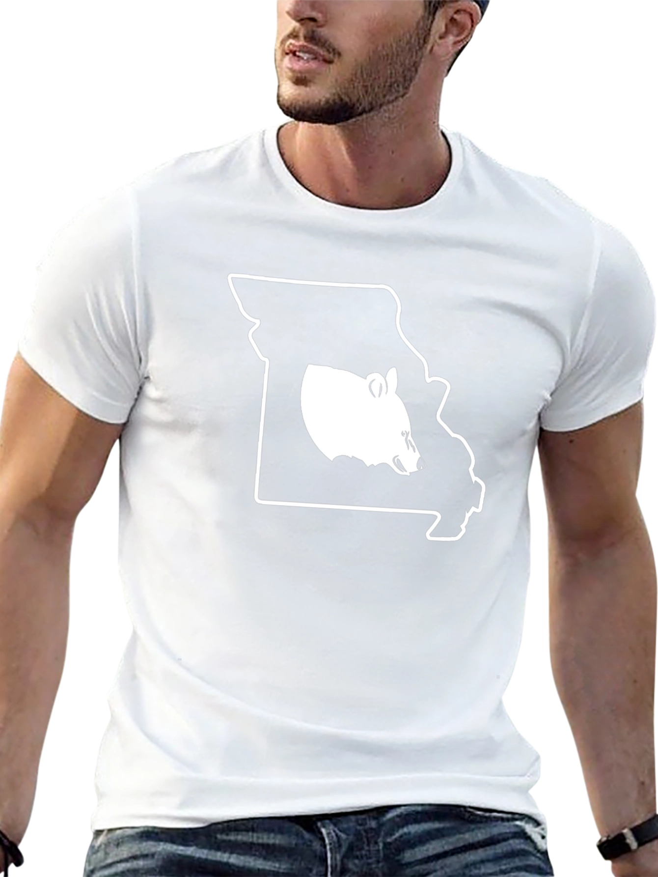 Missouri Bear Graphic T-Shirt - Black