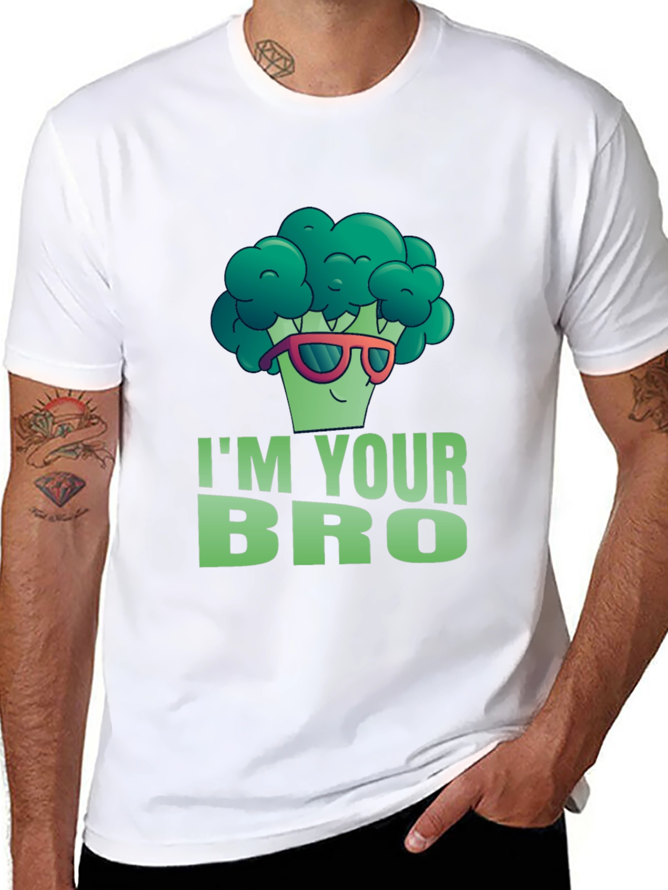 Broccoli Bro T-Shirt - Funny Vegetarian Tee