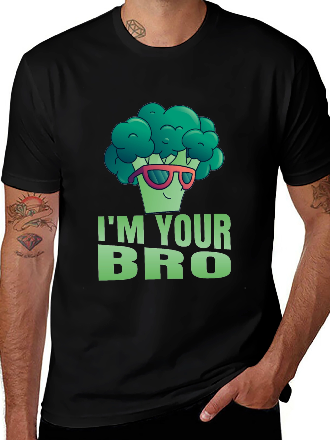 Broccoli Bro T-Shirt - Funny Vegetarian Tee