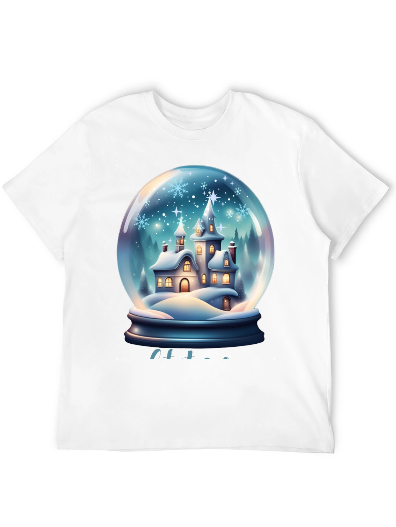Snow Globe Castle Graphic T-Shirt