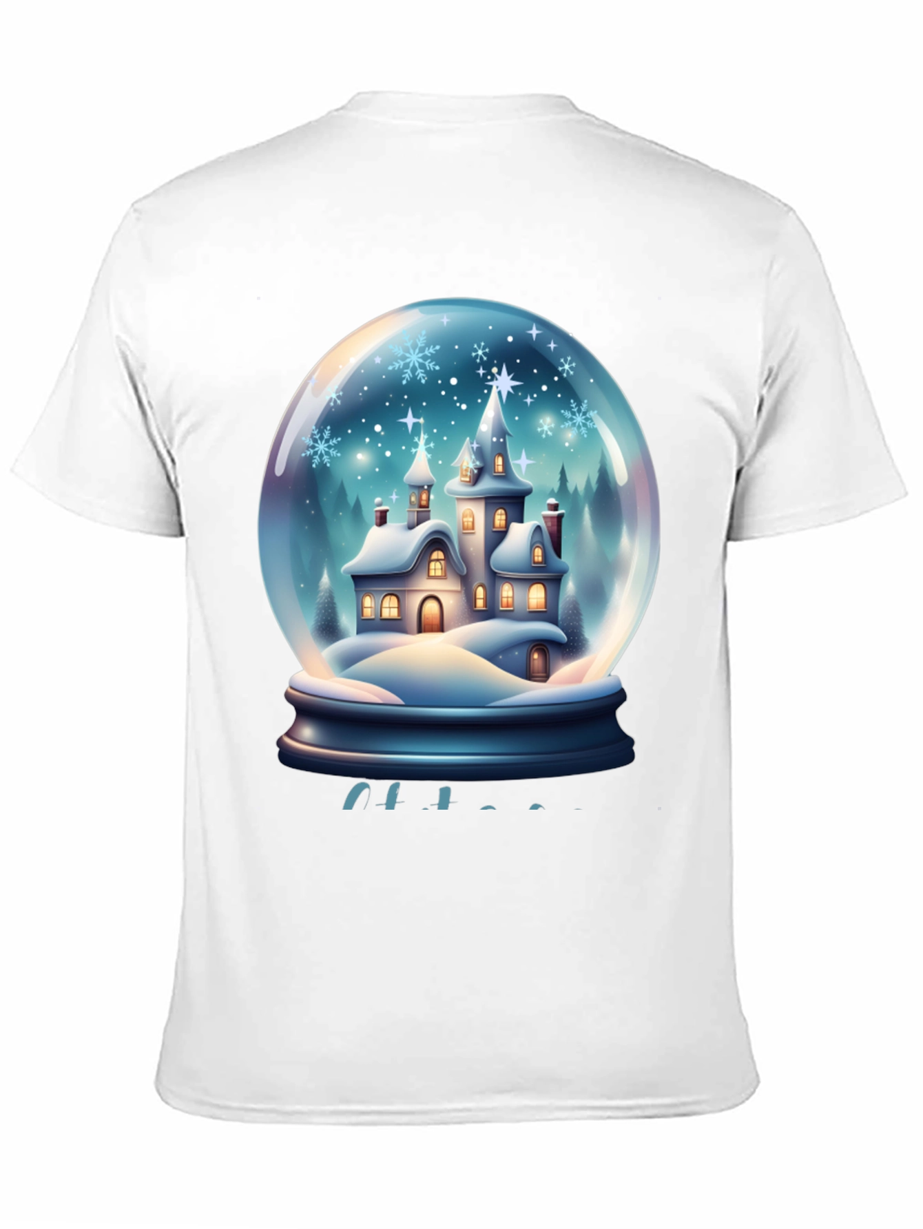 Snow Globe Castle Graphic T-Shirt