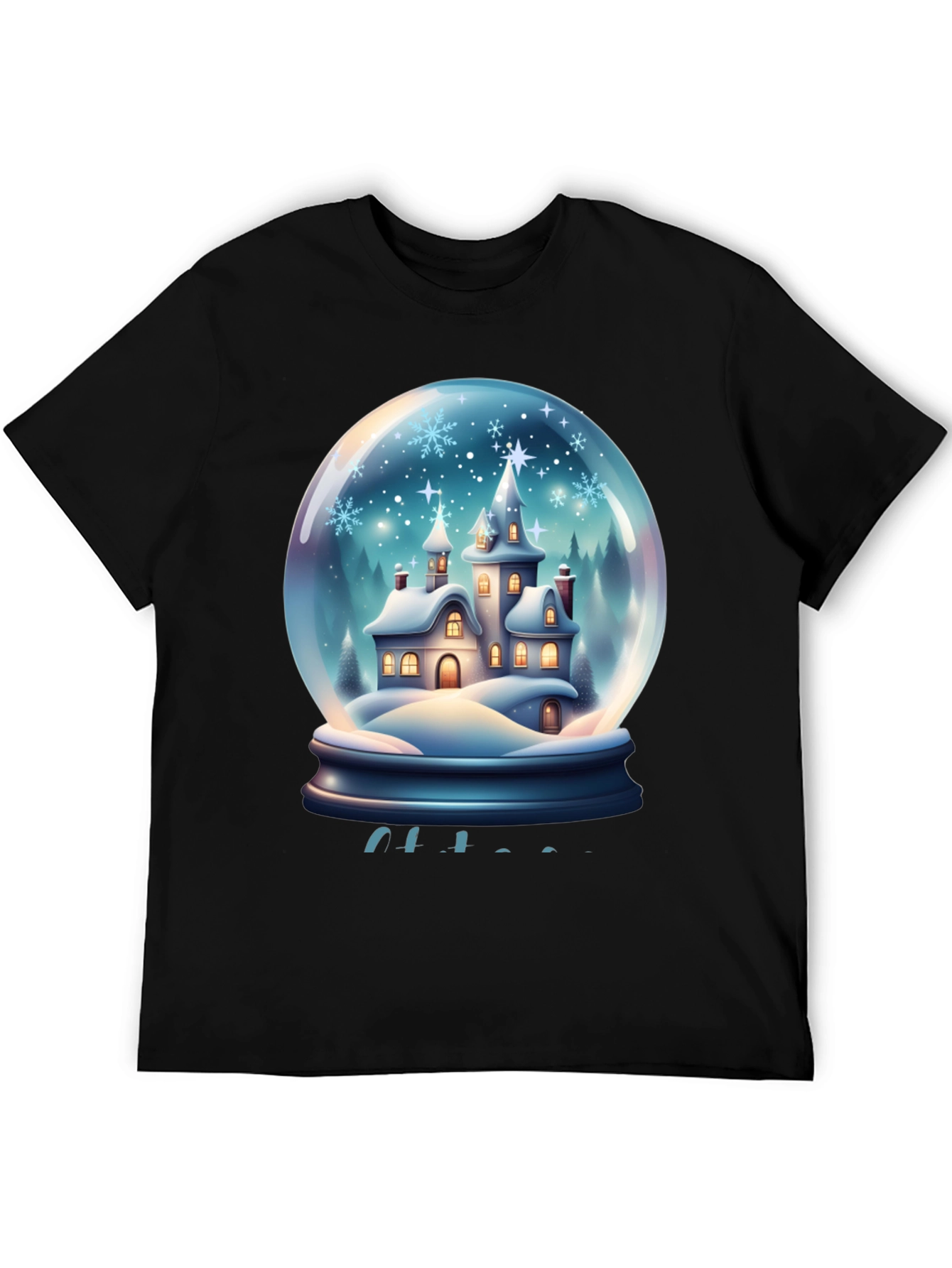 Snow Globe Castle Graphic T-Shirt