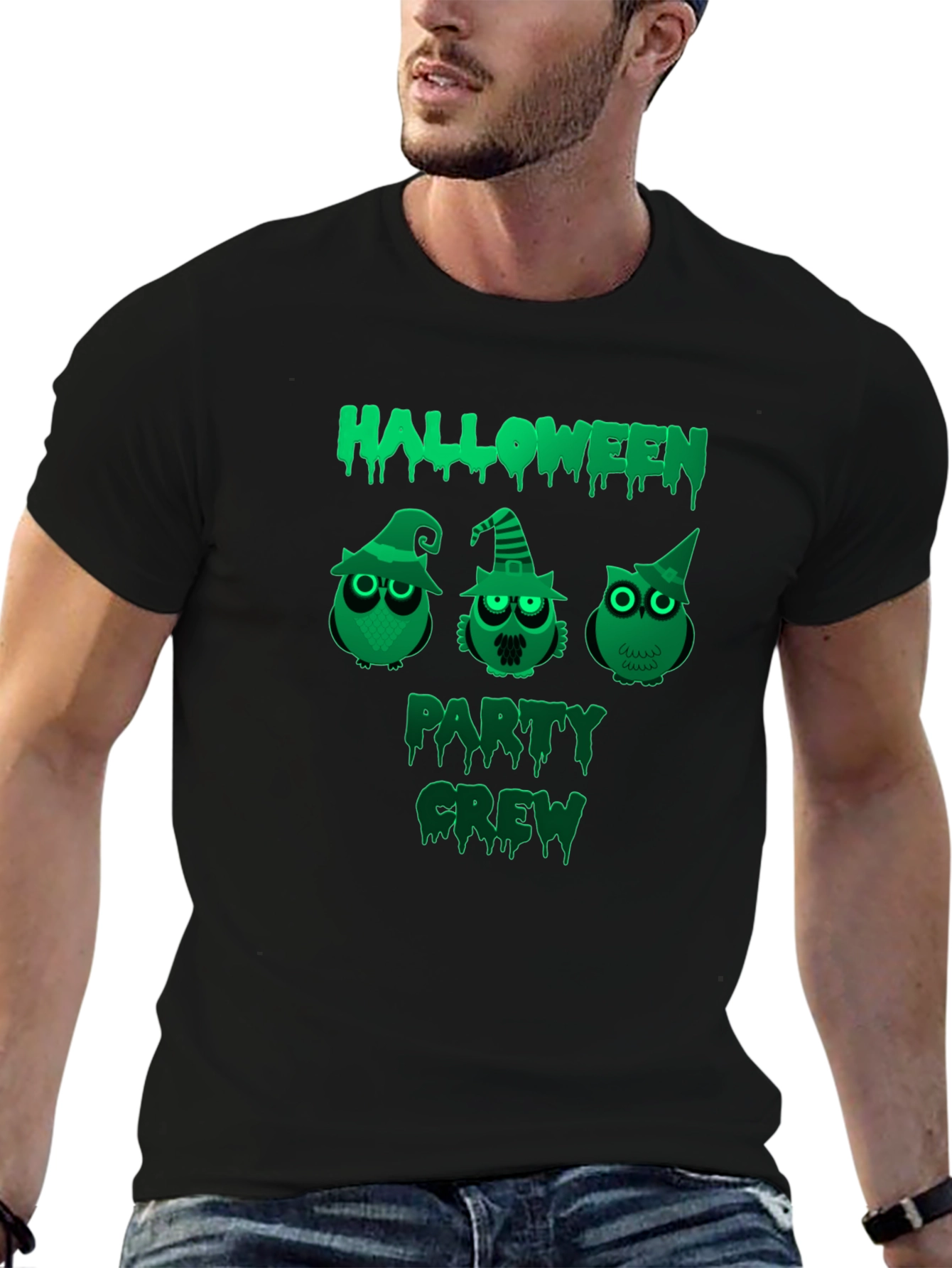 Halloween Party Crew Owl T-Shirt - Spooky Fun!