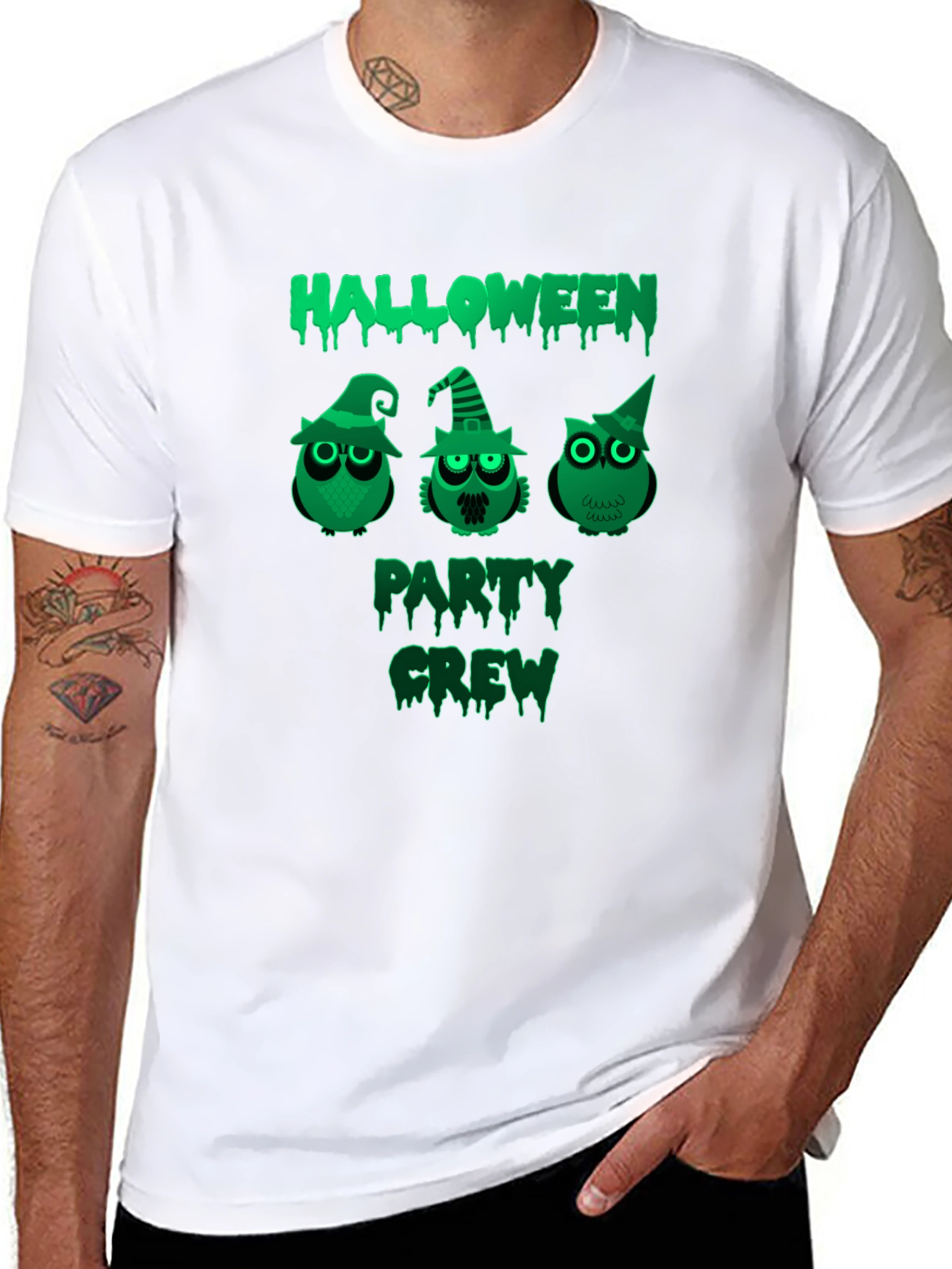 Halloween Party Crew Owl T-Shirt - Spooky Fun!