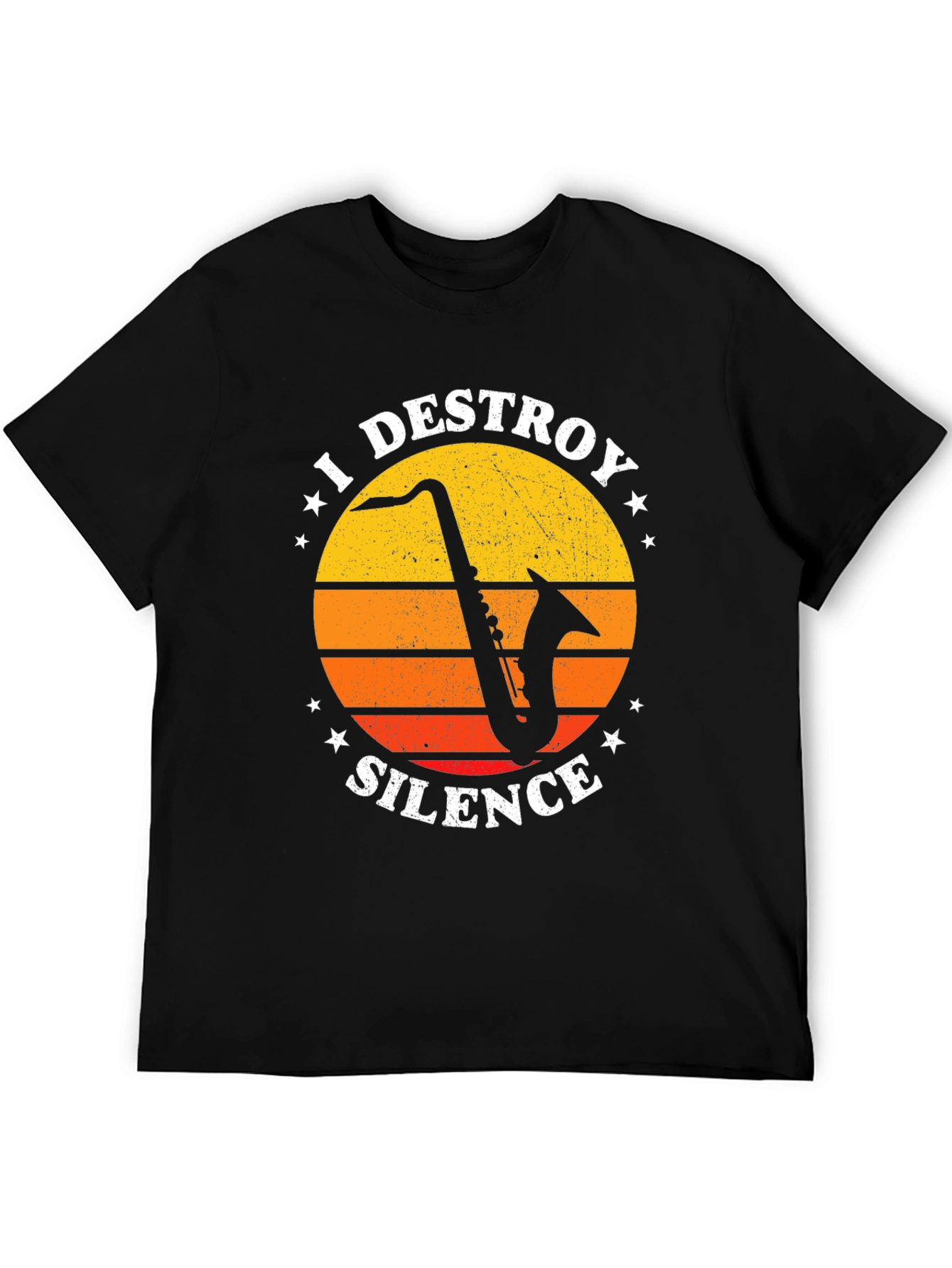 I Destroy Silence Saxophone T-Shirt