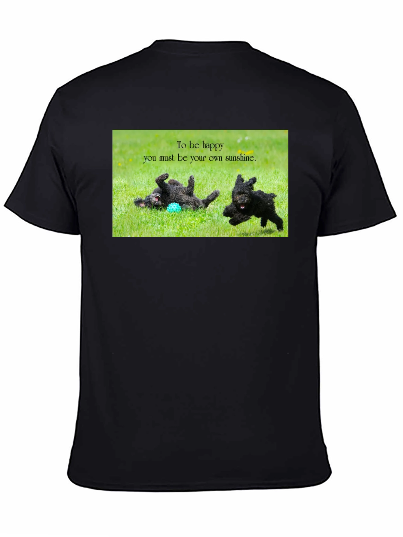 Happy Dogs Black T-Shirt