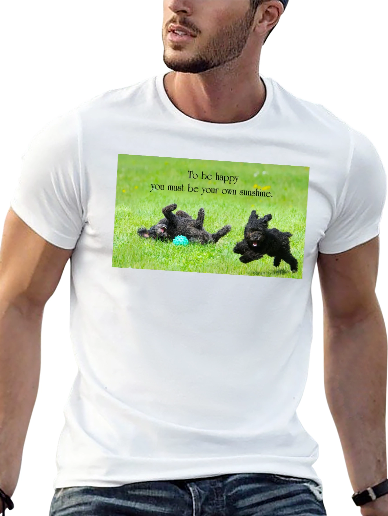Happy Dogs Black T-Shirt