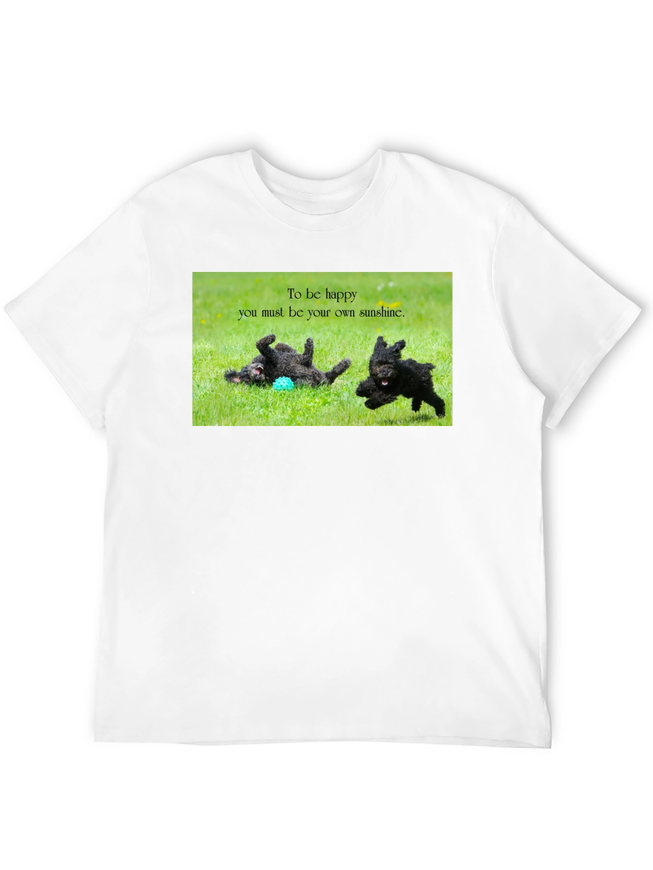 Happy Dogs Black T-Shirt