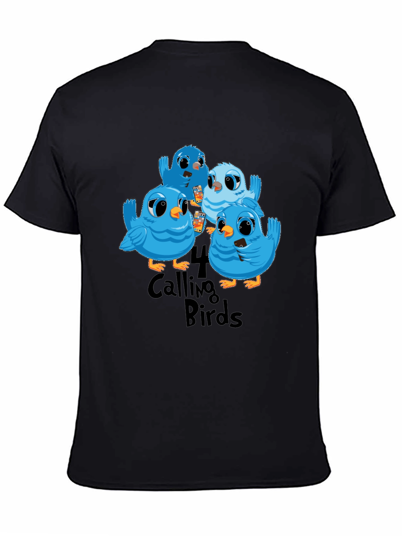 4 Calling Birds Graphic Tee Holiday Gift