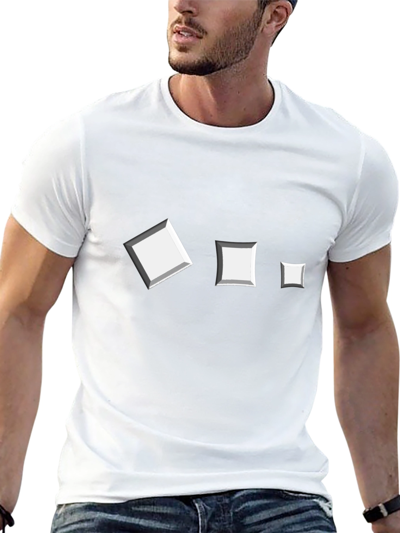 Modern Squares Tee - Unique Geometric Design