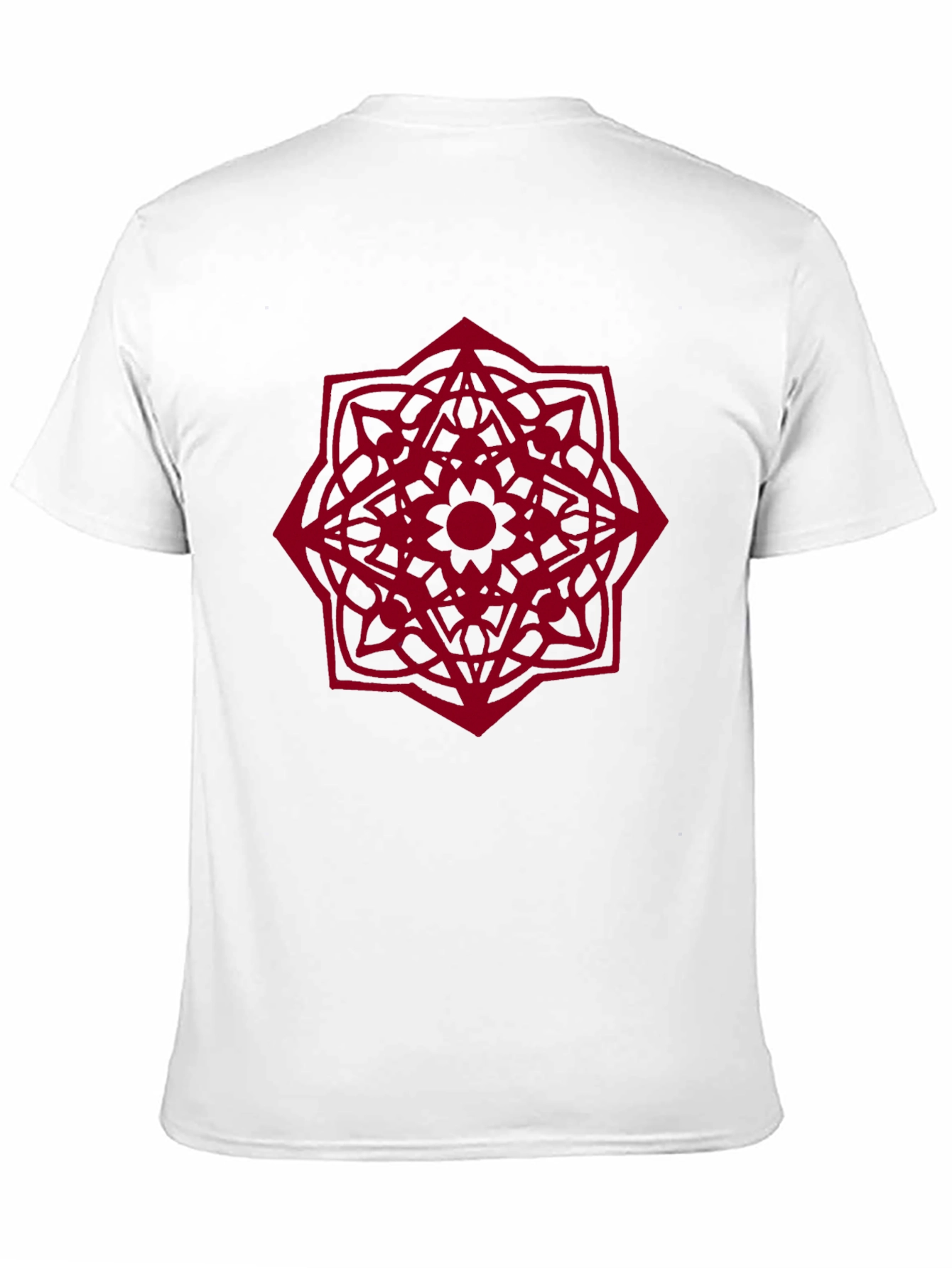 Geometric Mandala Graphic Tee - Stylish Mens Black T-Shirt