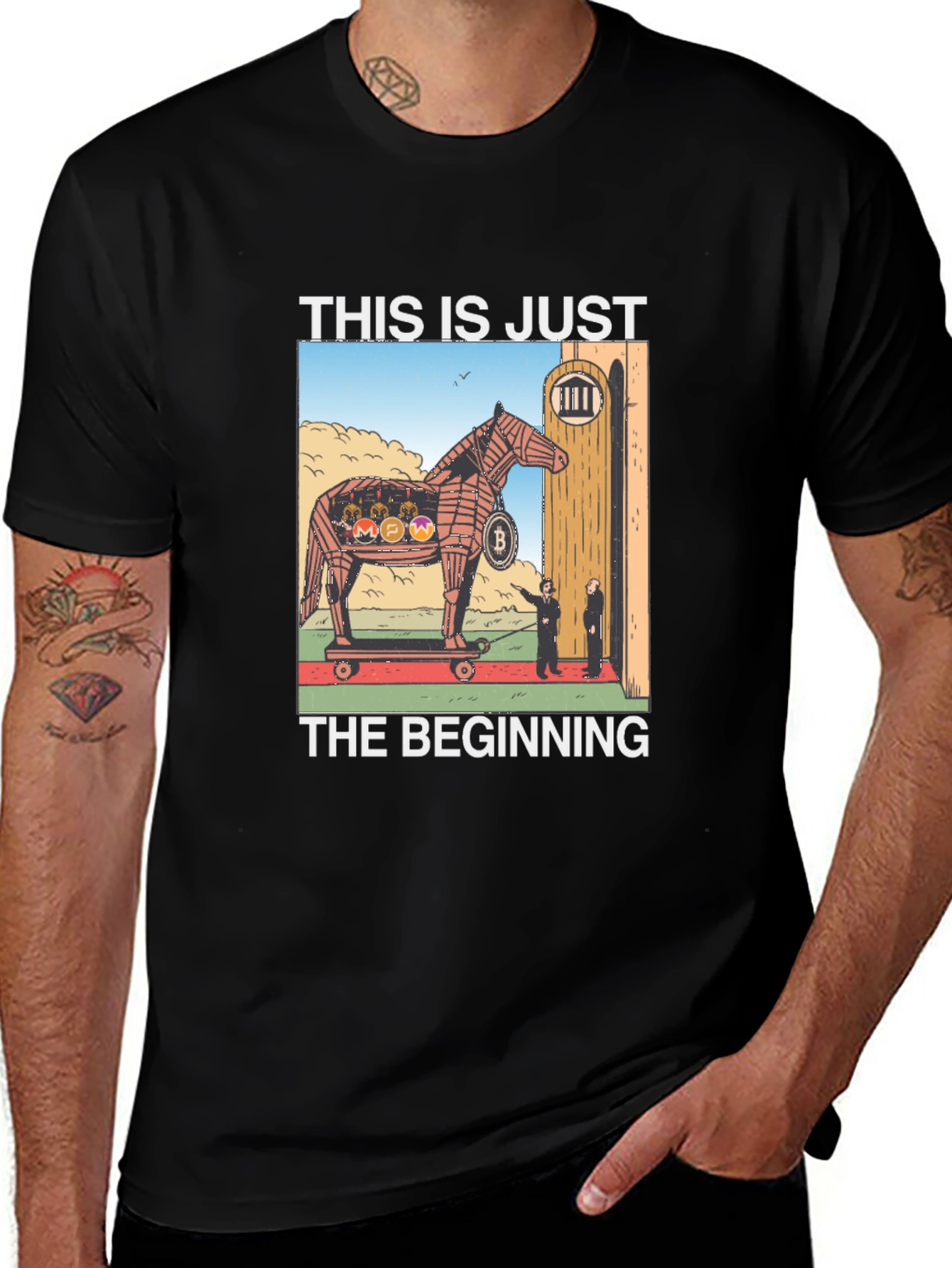 Cryptocurrency Trojan Horse Graphic Tee